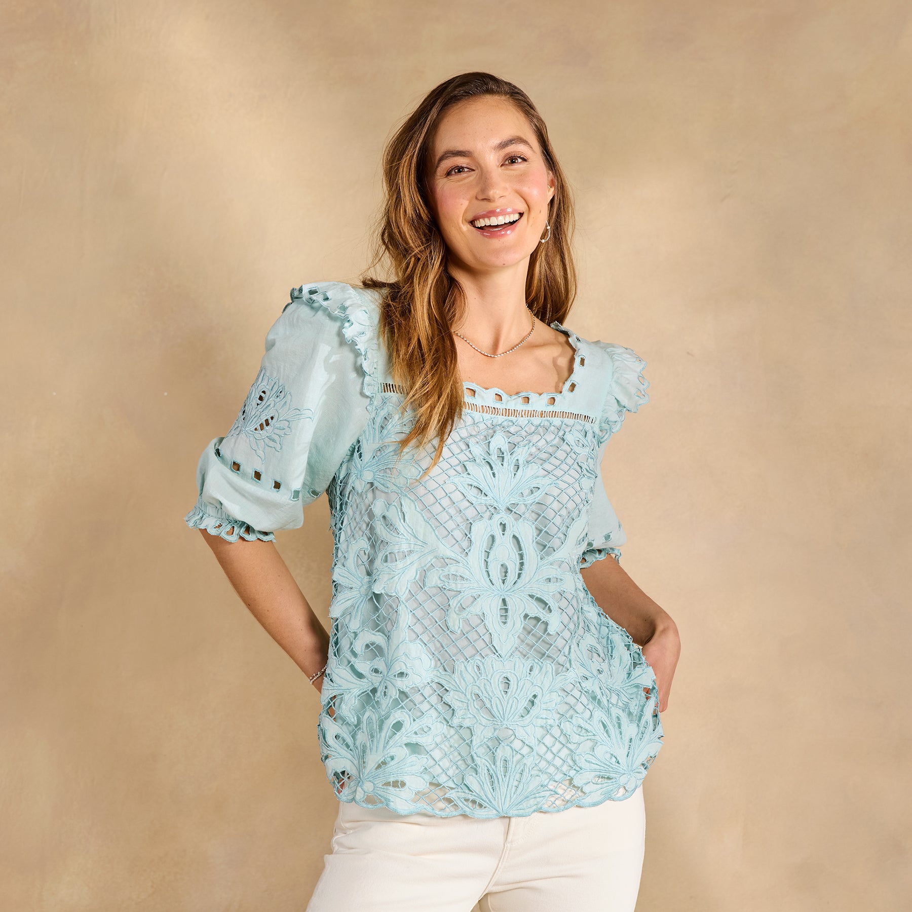 Altai Gatherings Eyelet Top