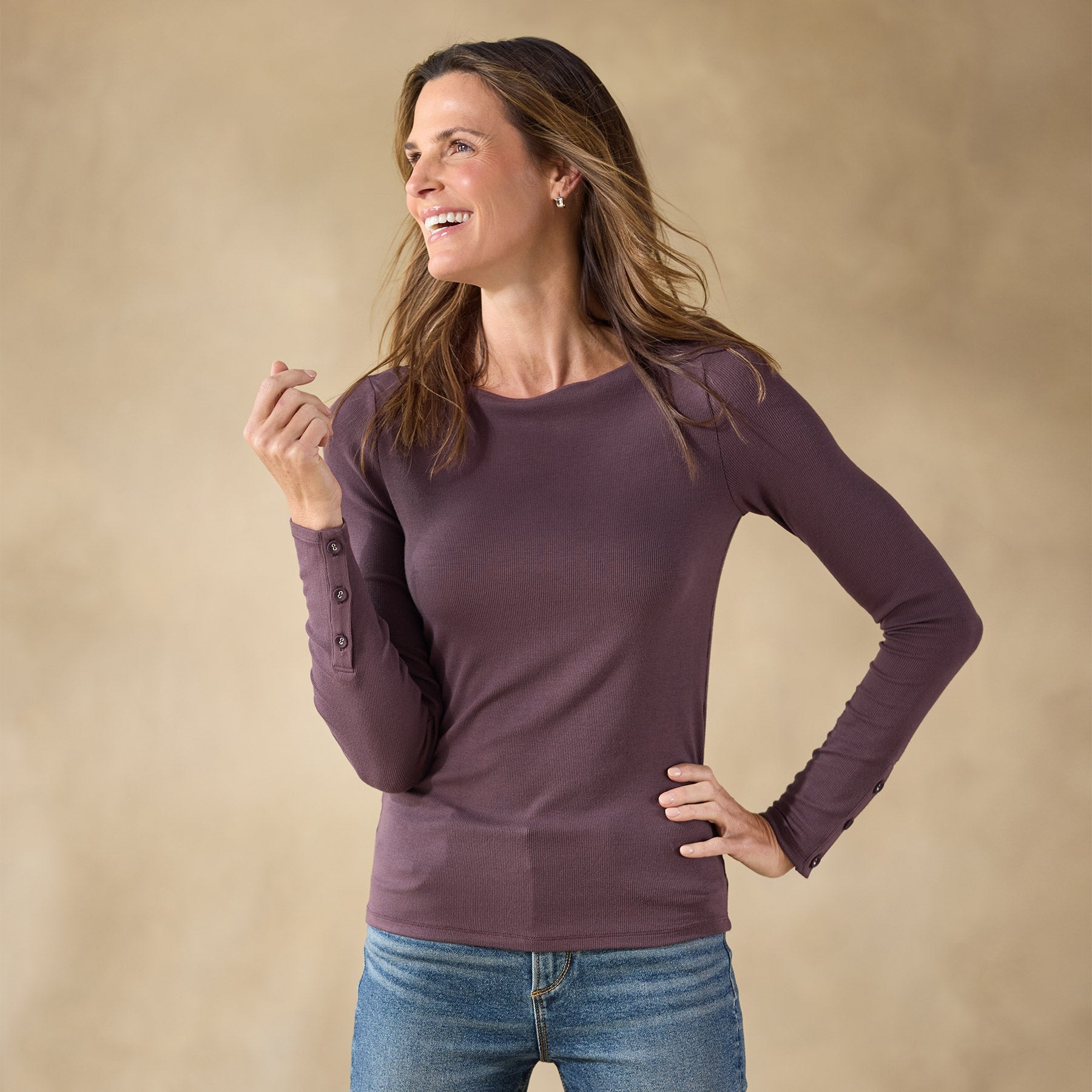 Light As Air Boatneck Tee, Petite