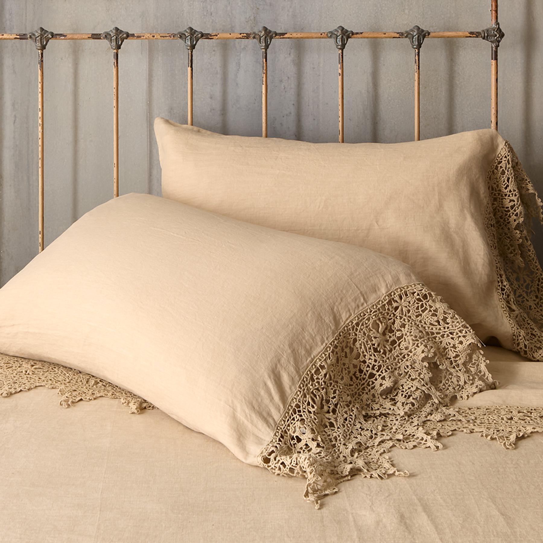 Gossamer Linen Embroidery Sham