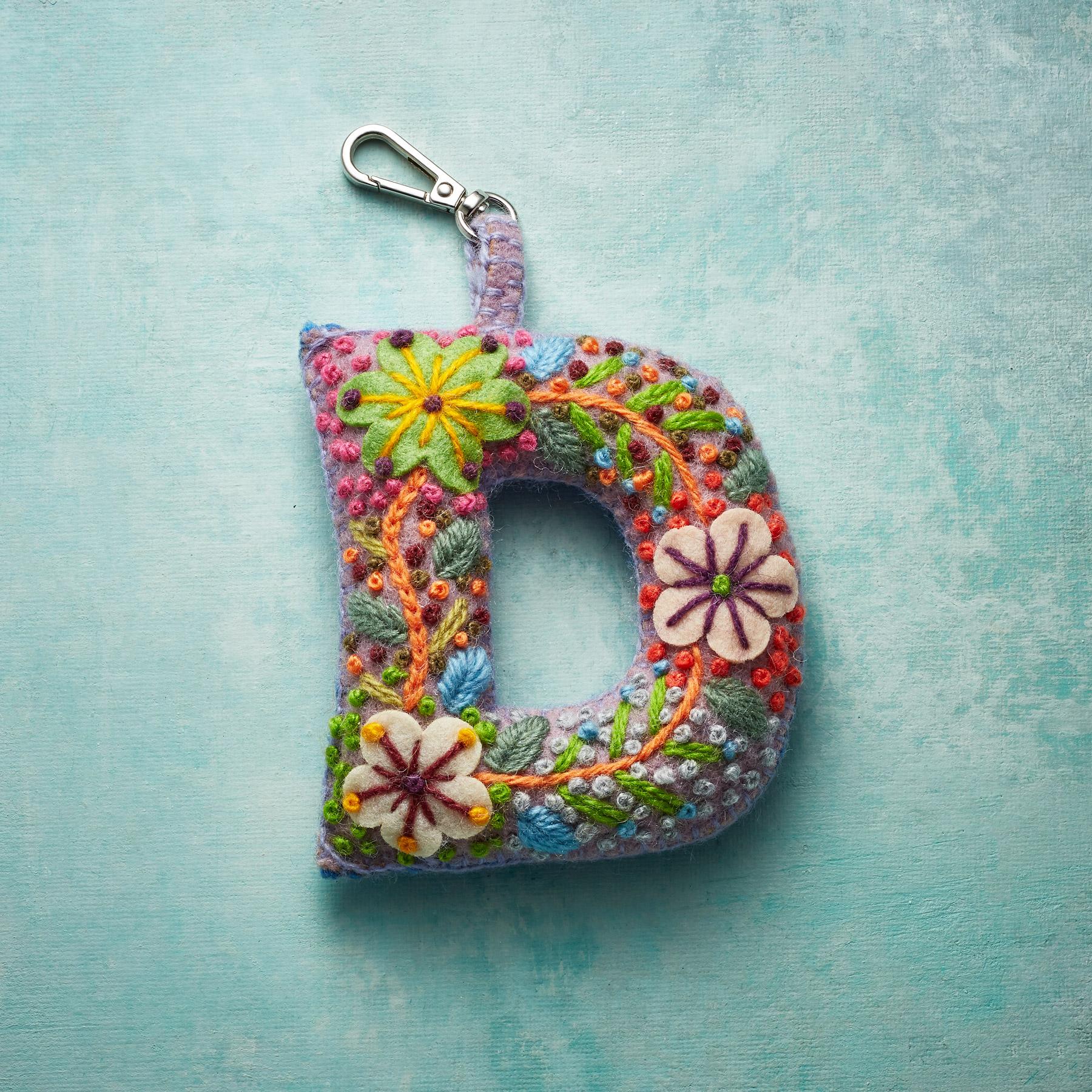 Fleur De Felt Initial Clip