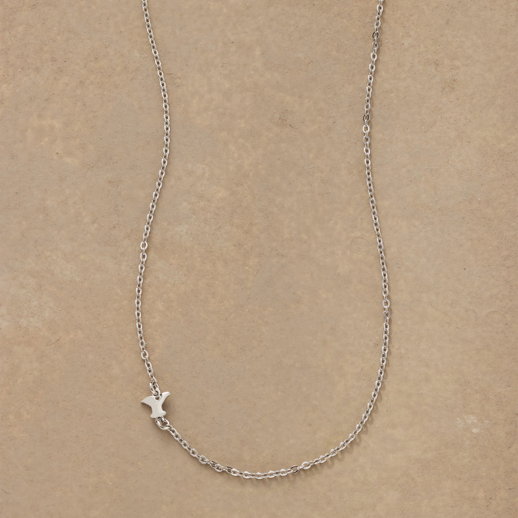 Silver Initial Spark Necklace