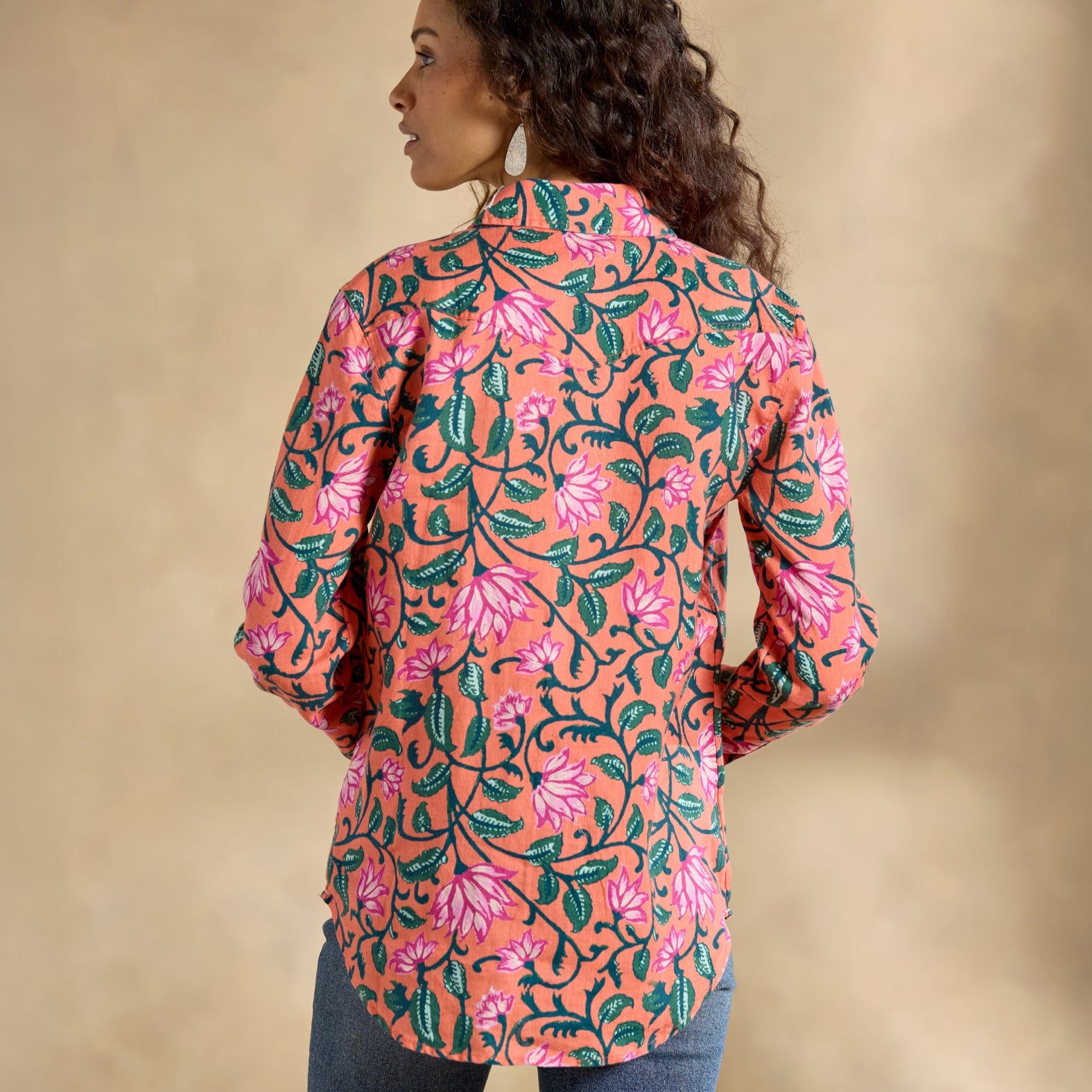 Willow Linen Floral Shirt, Petite