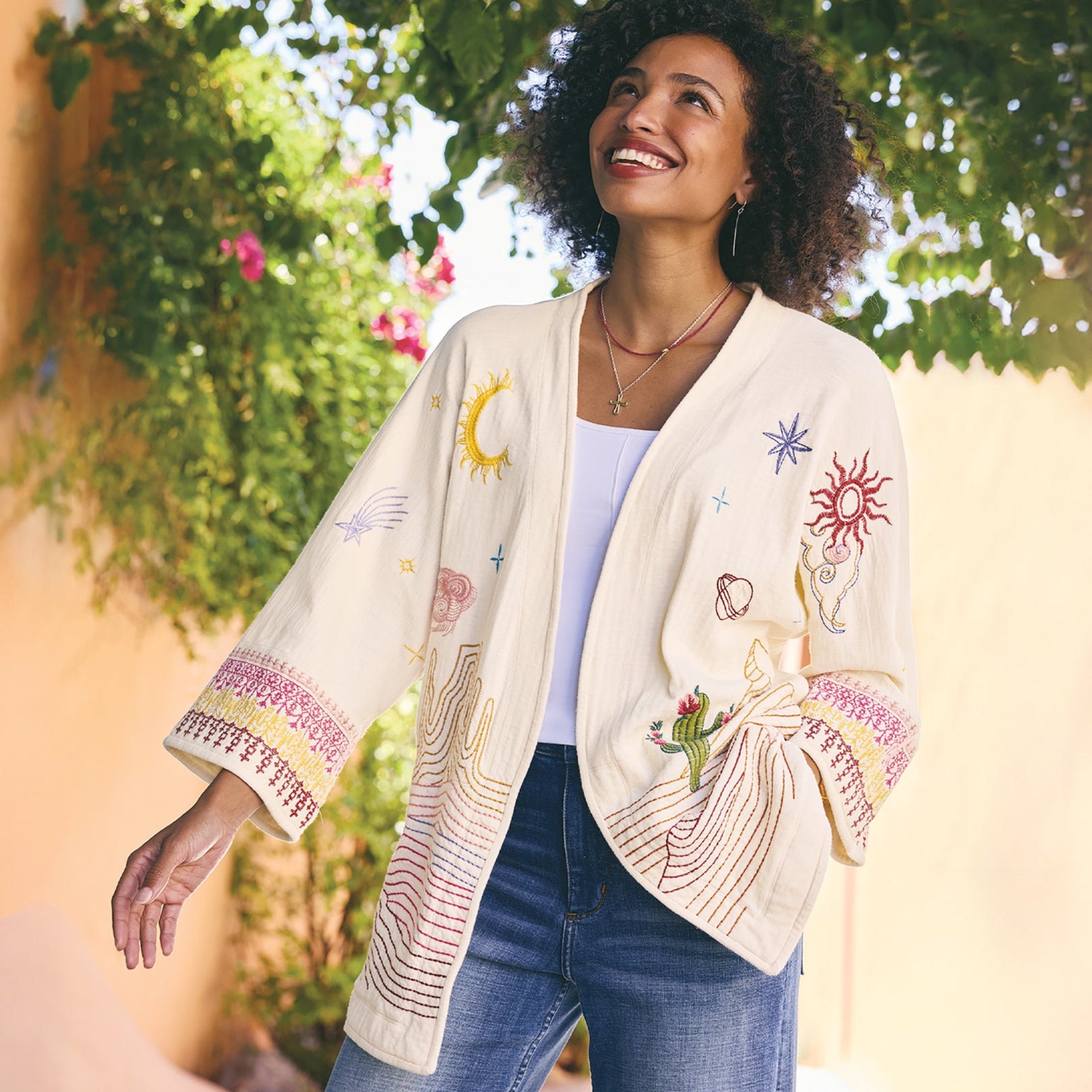 Saguaro Embroidered Kimono