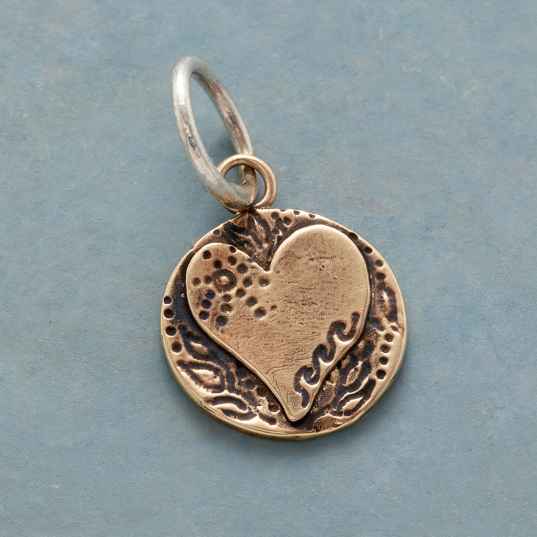Gold Beloved Dog Angel Charm