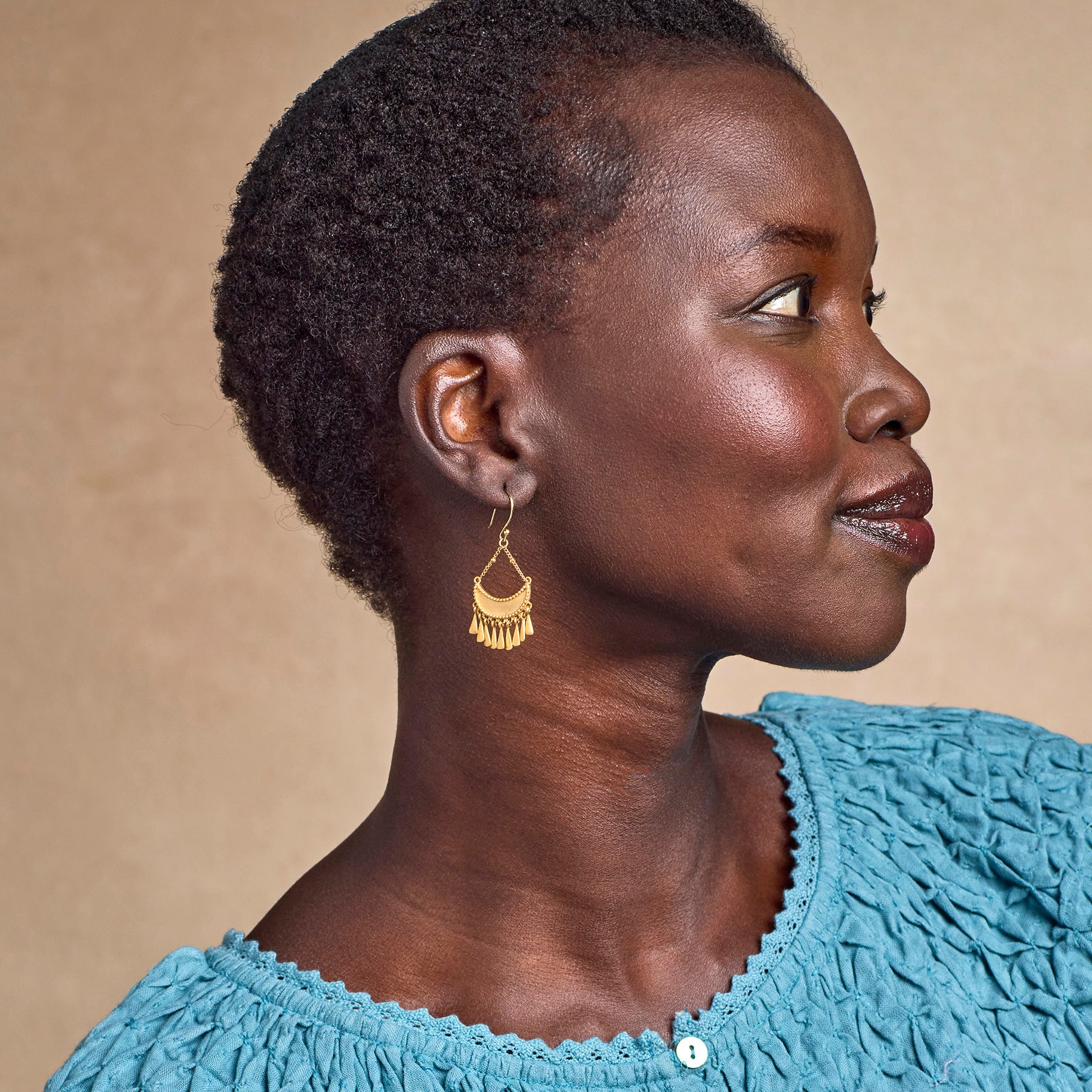 Crescent Fringe Earrings