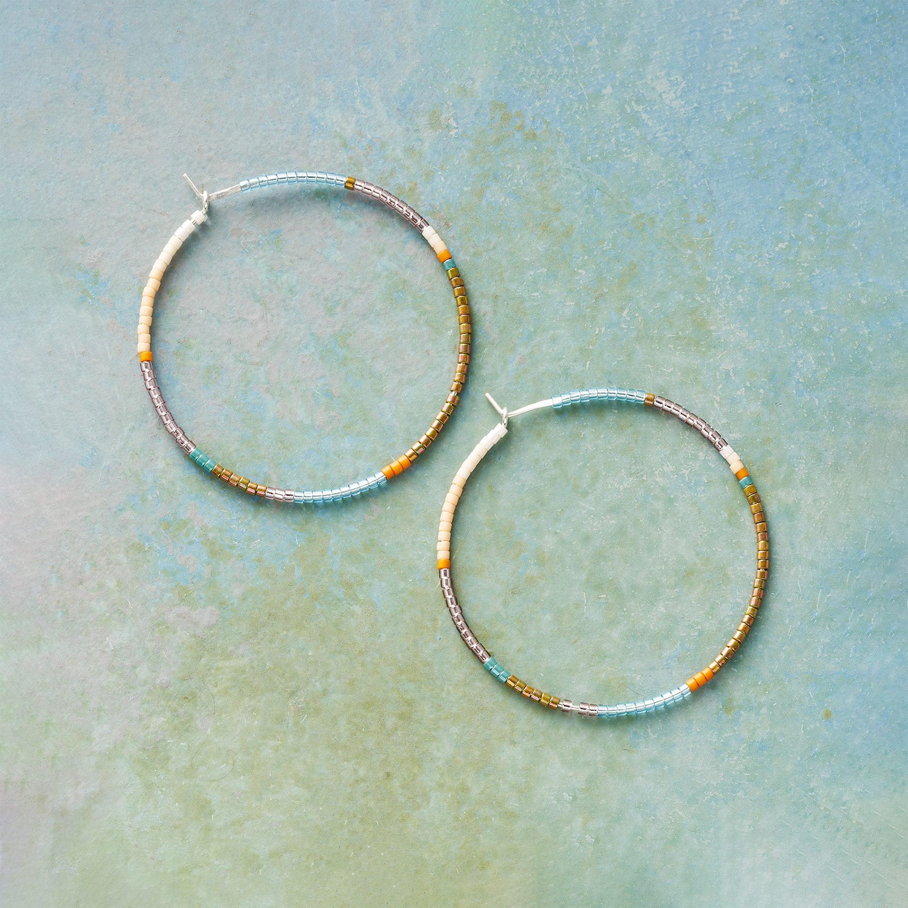 Color Block Hoop Earrings