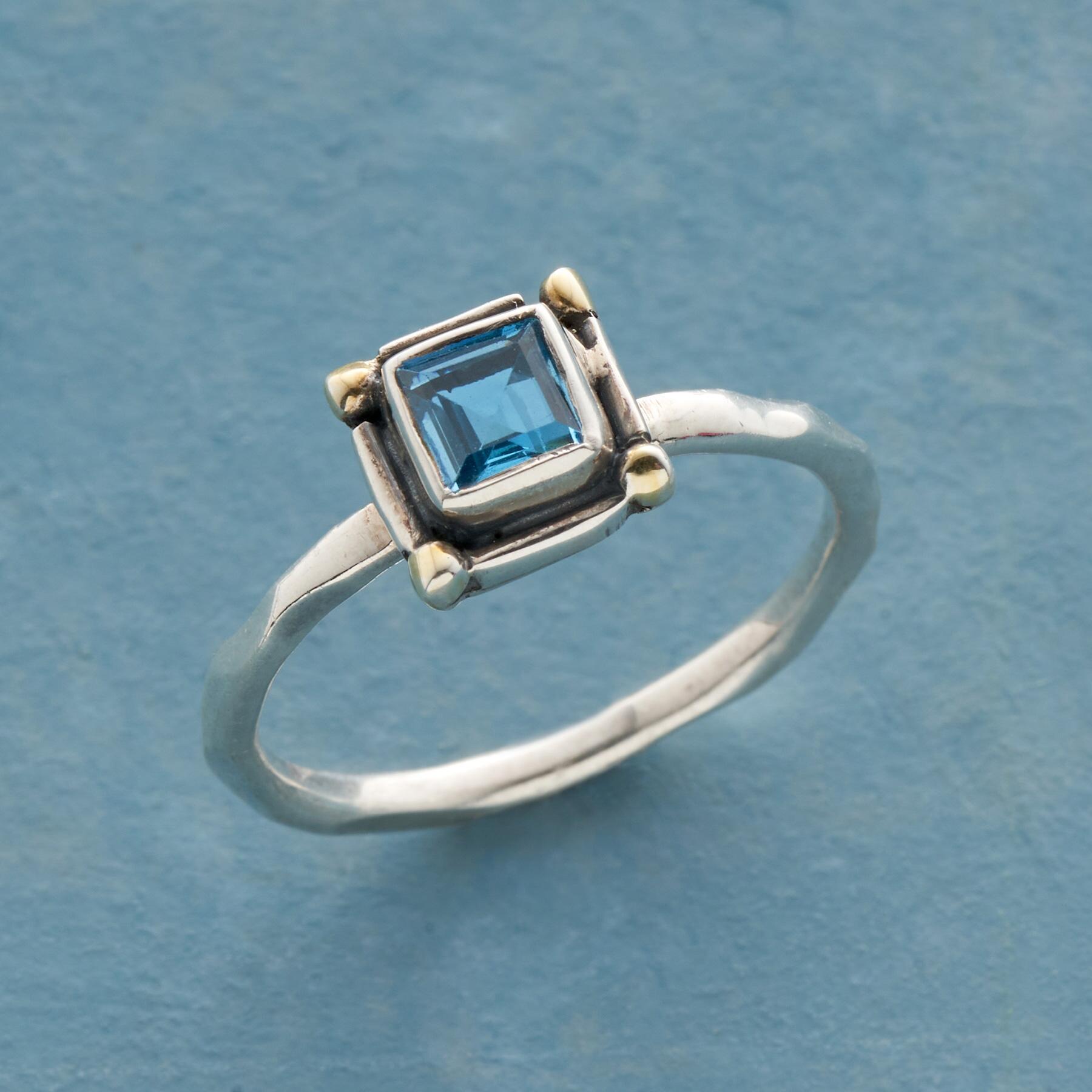 Terraced Topaz Ring