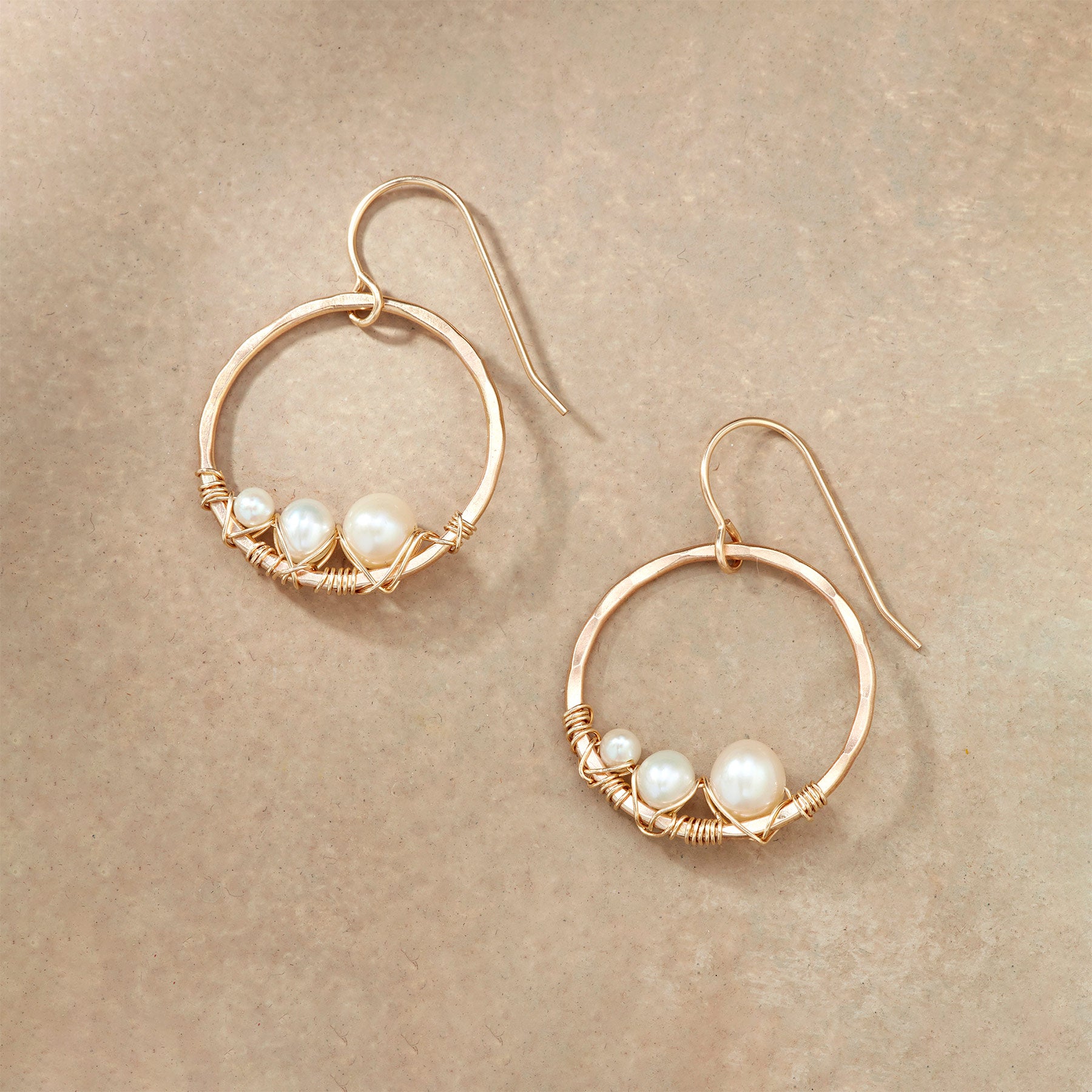Cradled Pearl Earrings