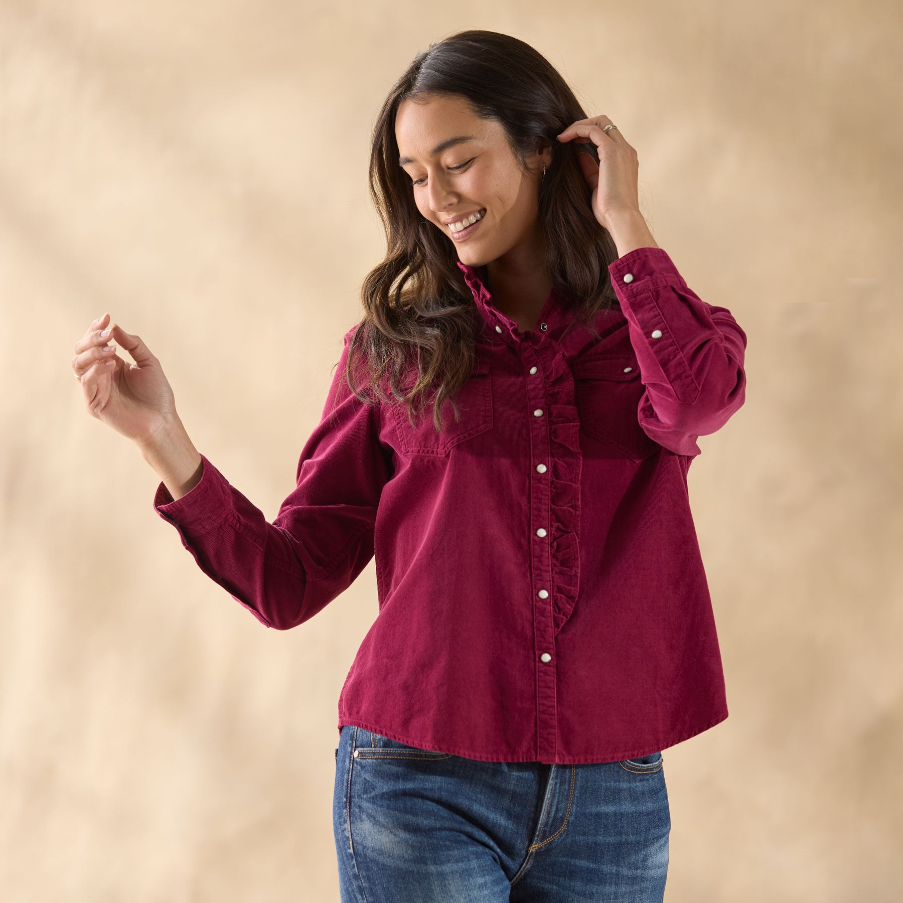 Ombeline Corduroy Shirt, Petite