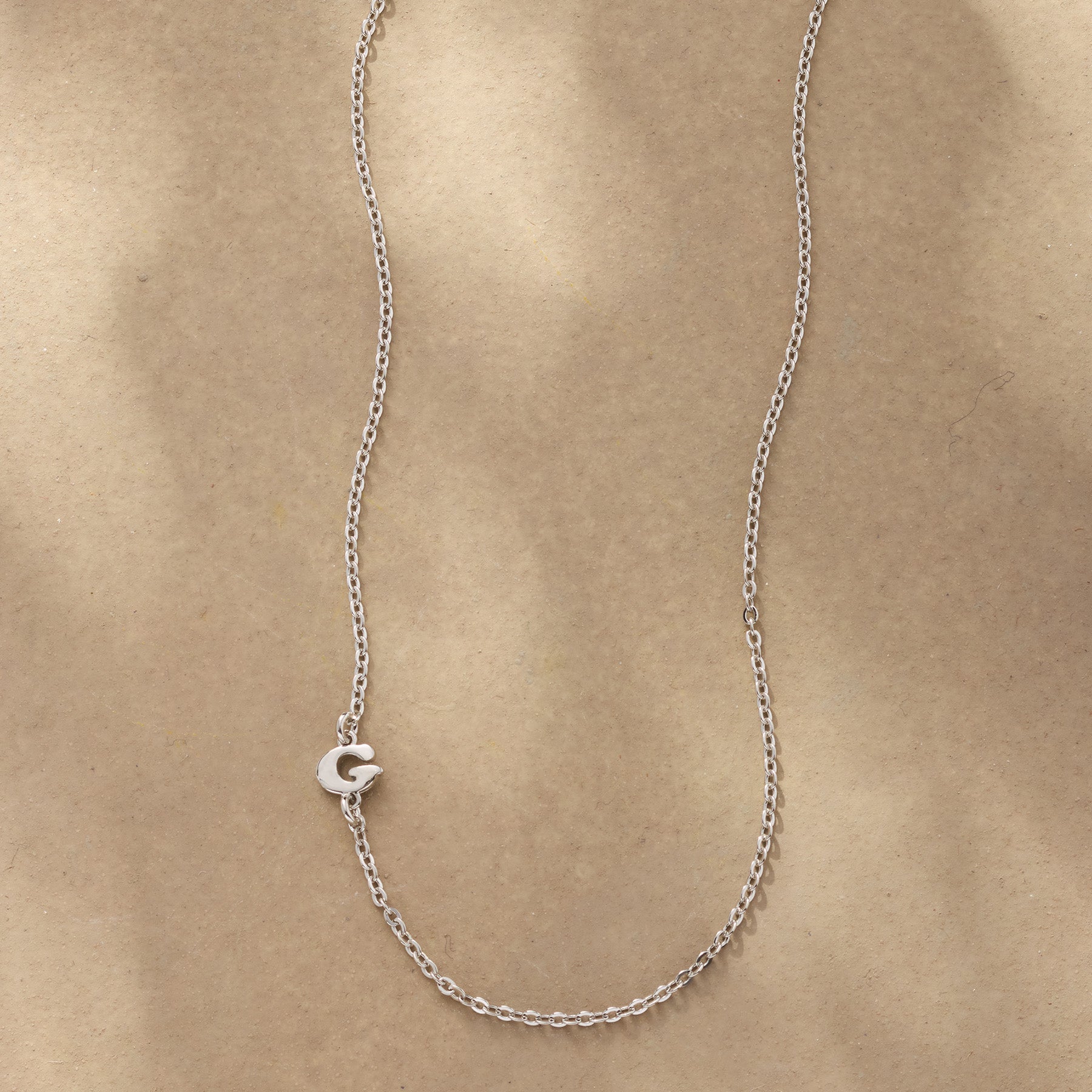 Silver Initial Spark Necklace