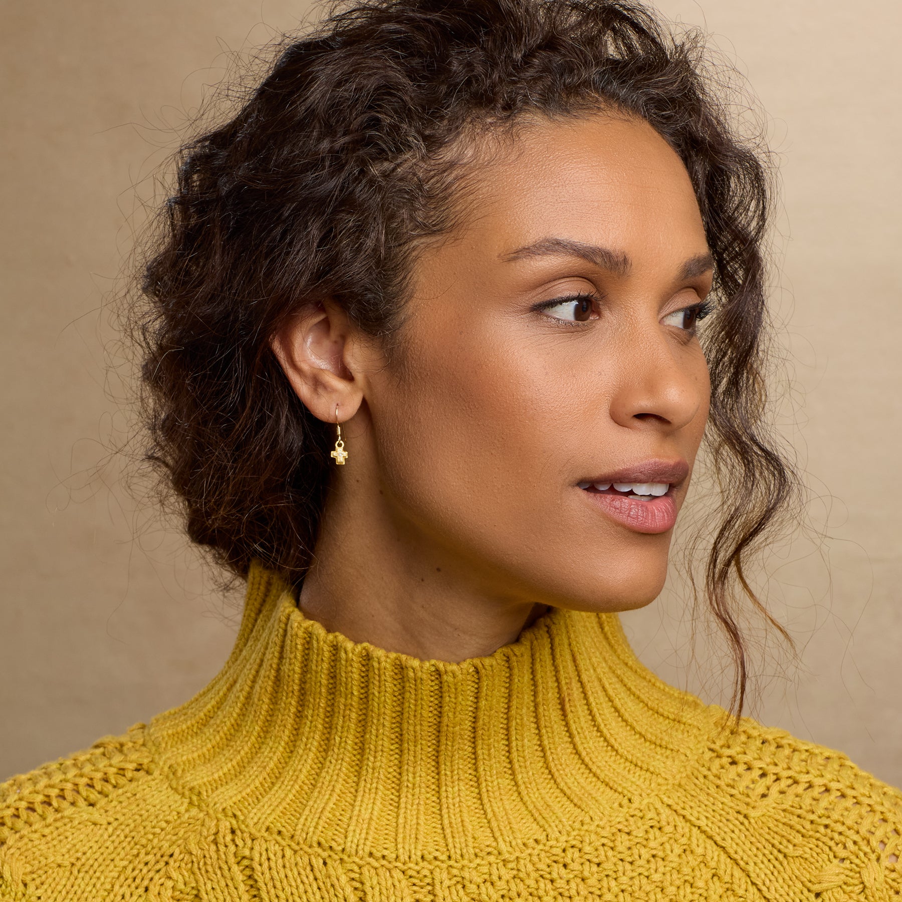 Gold Bright Faith Earrings