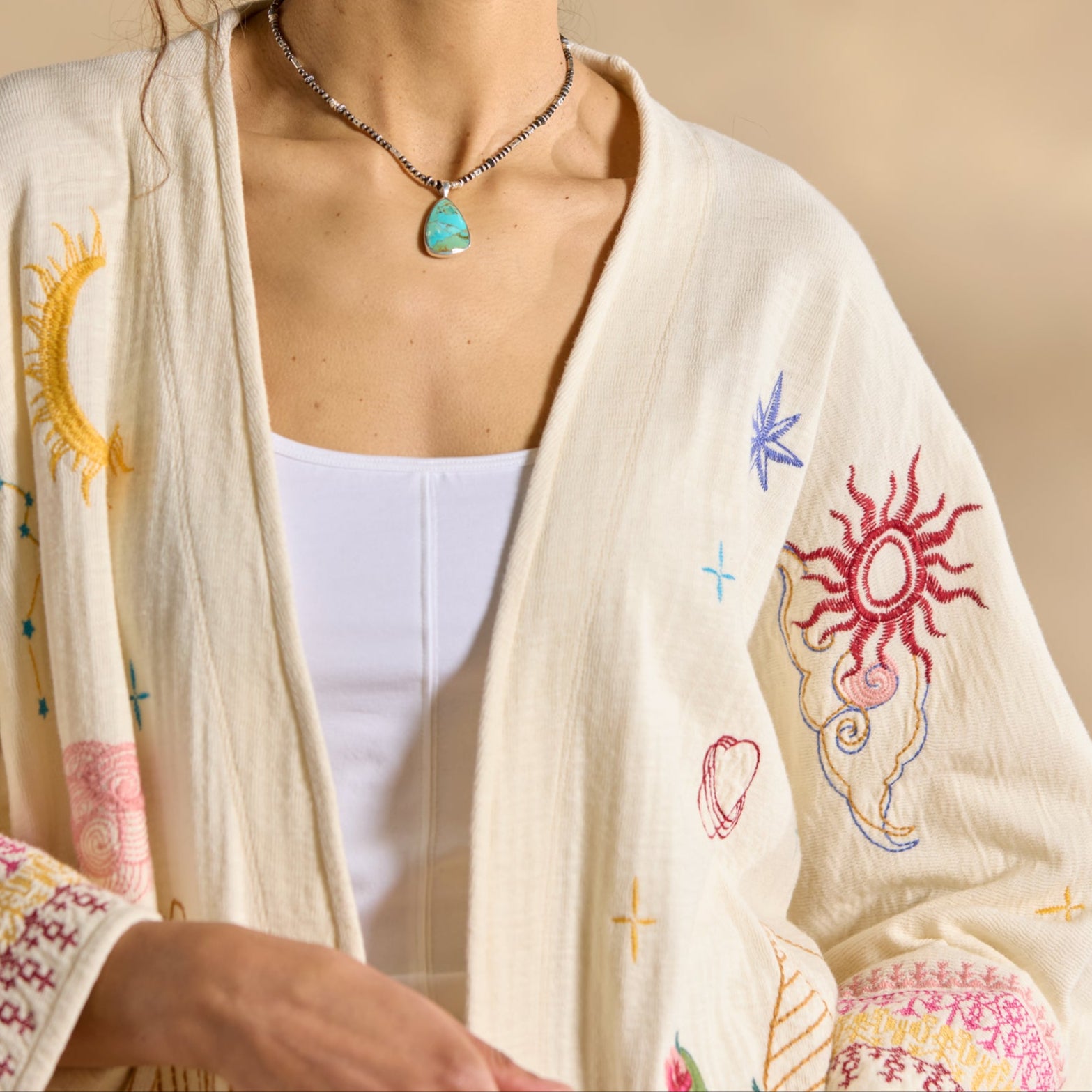 Saguaro Embroidered Kimono