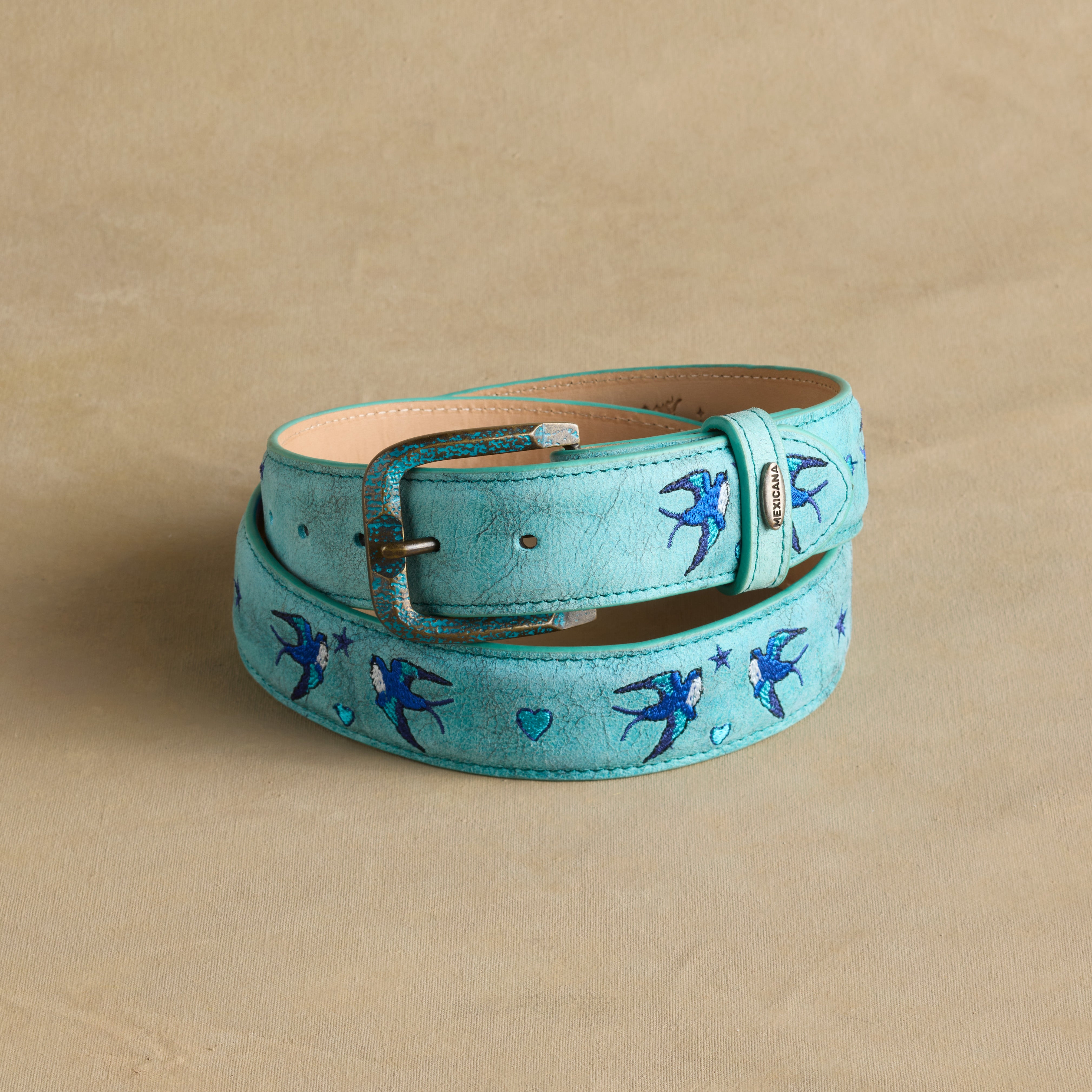 Swallow Song Embroidered Belt