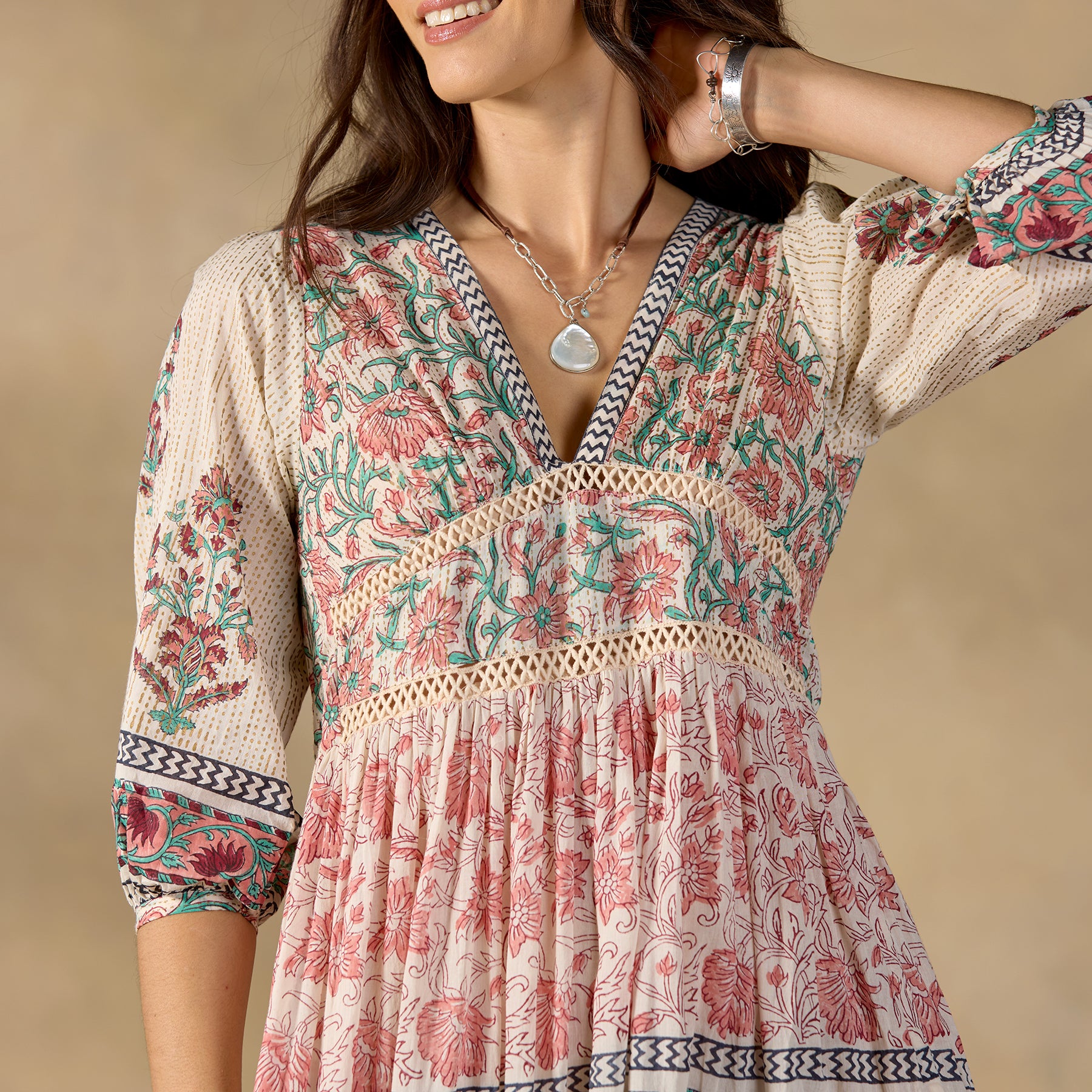 Peacock Flare Midi Dress