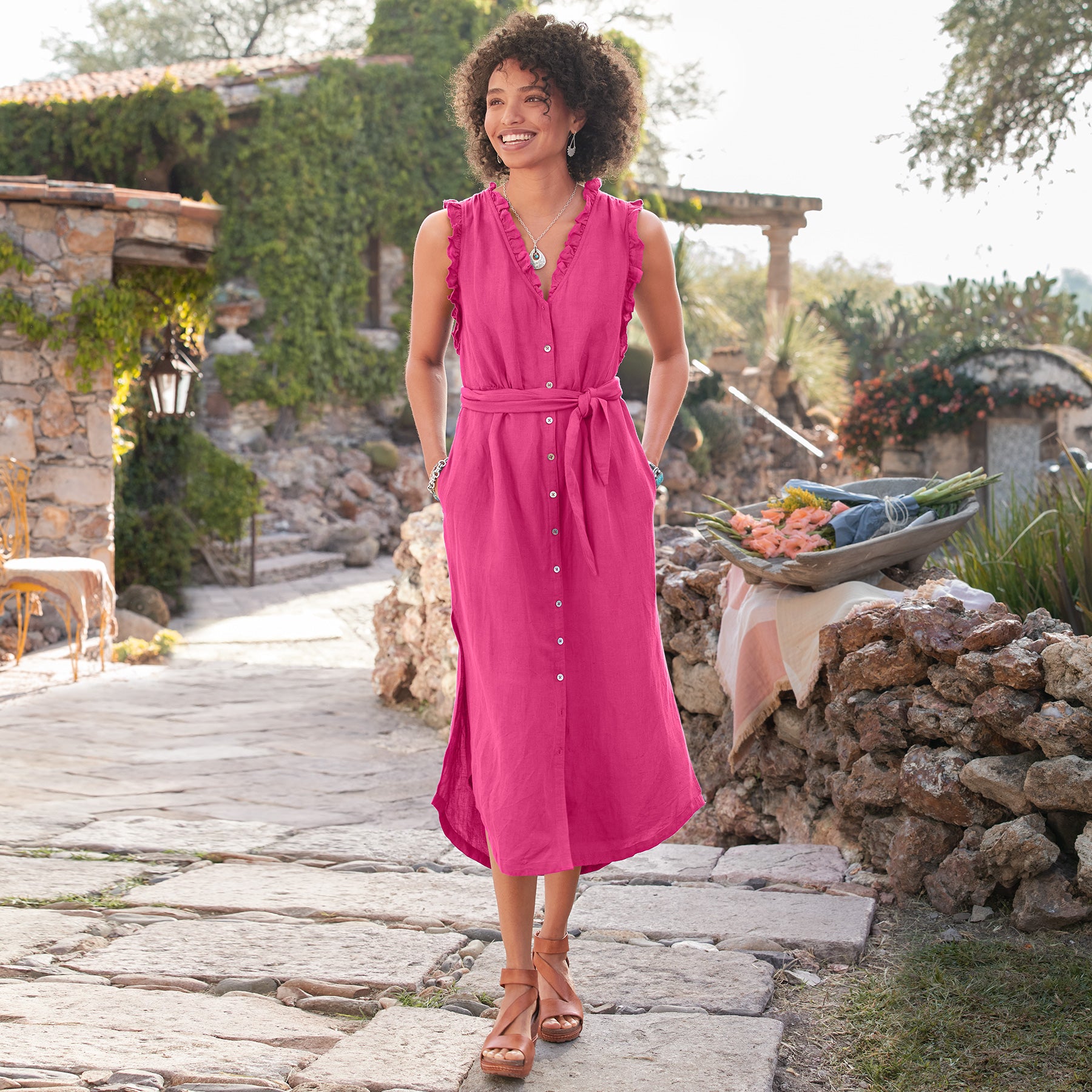 Antoinette Linen Dress