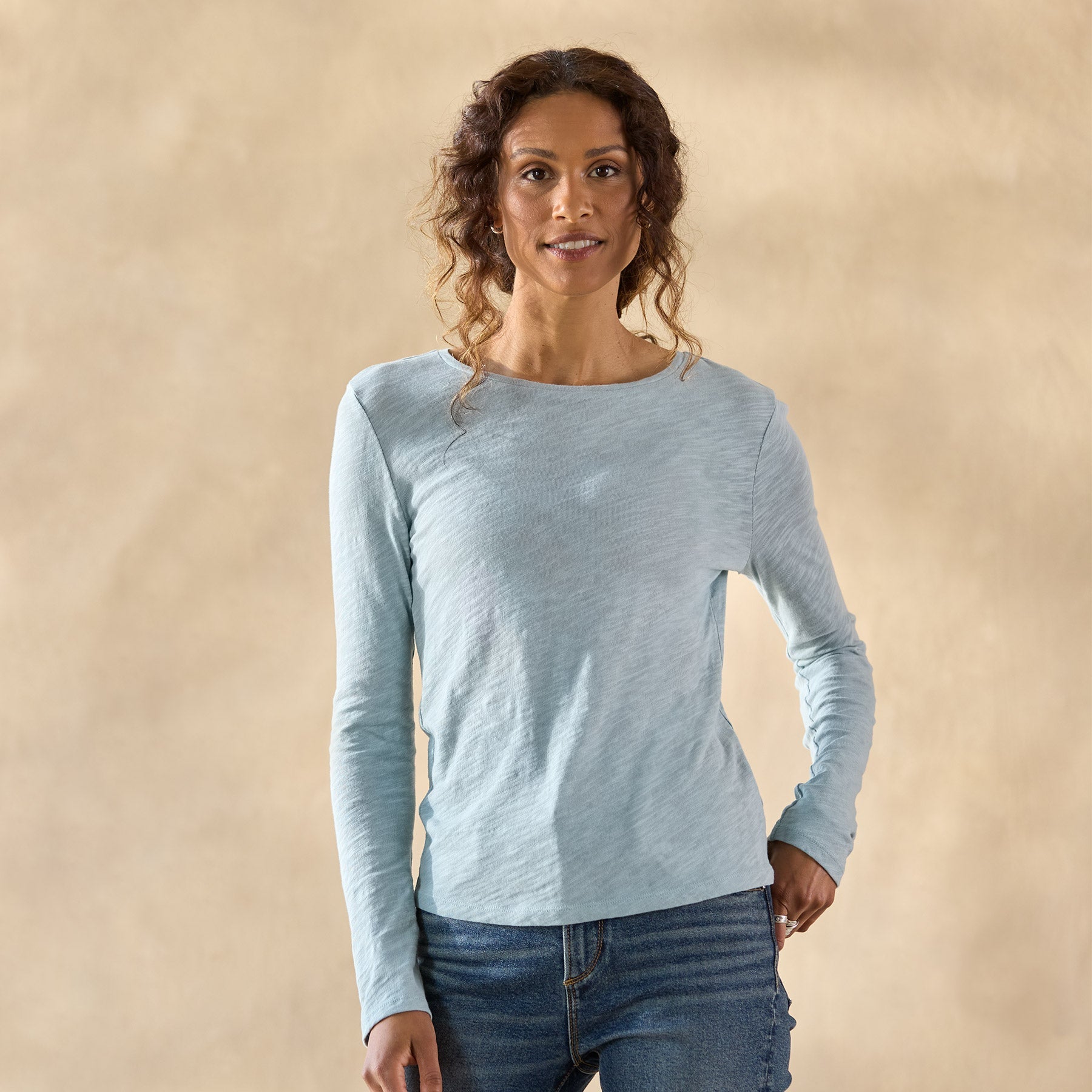 Ultimate Airy Slub Crewneck, Petite