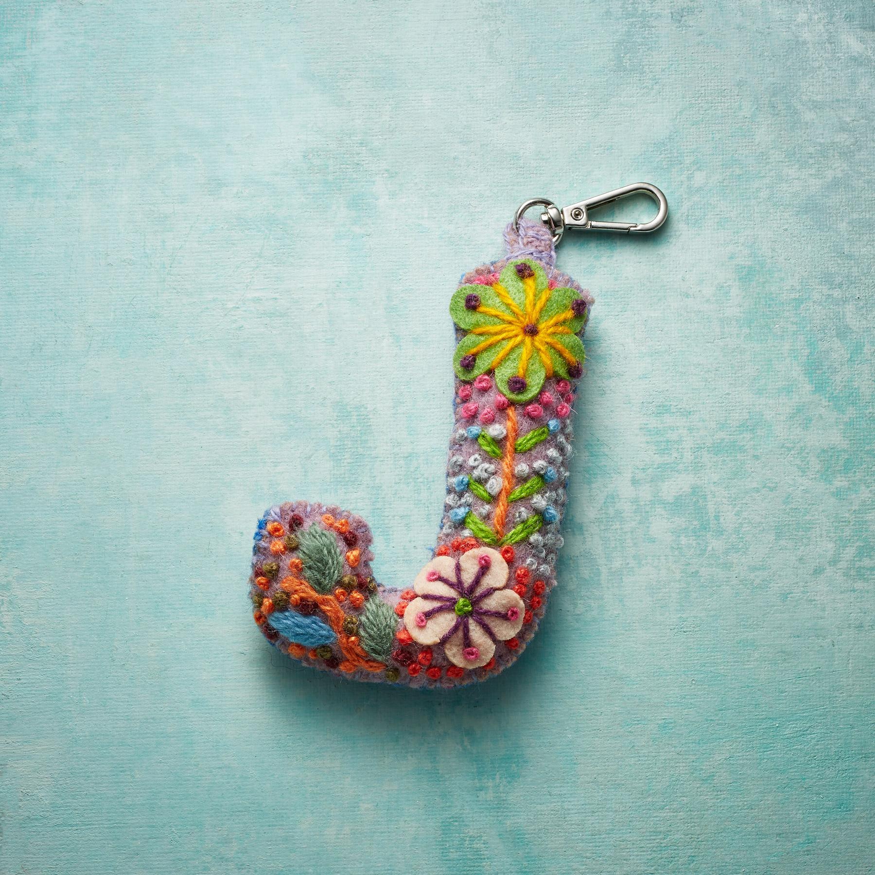 Fleur De Felt Initial Clip