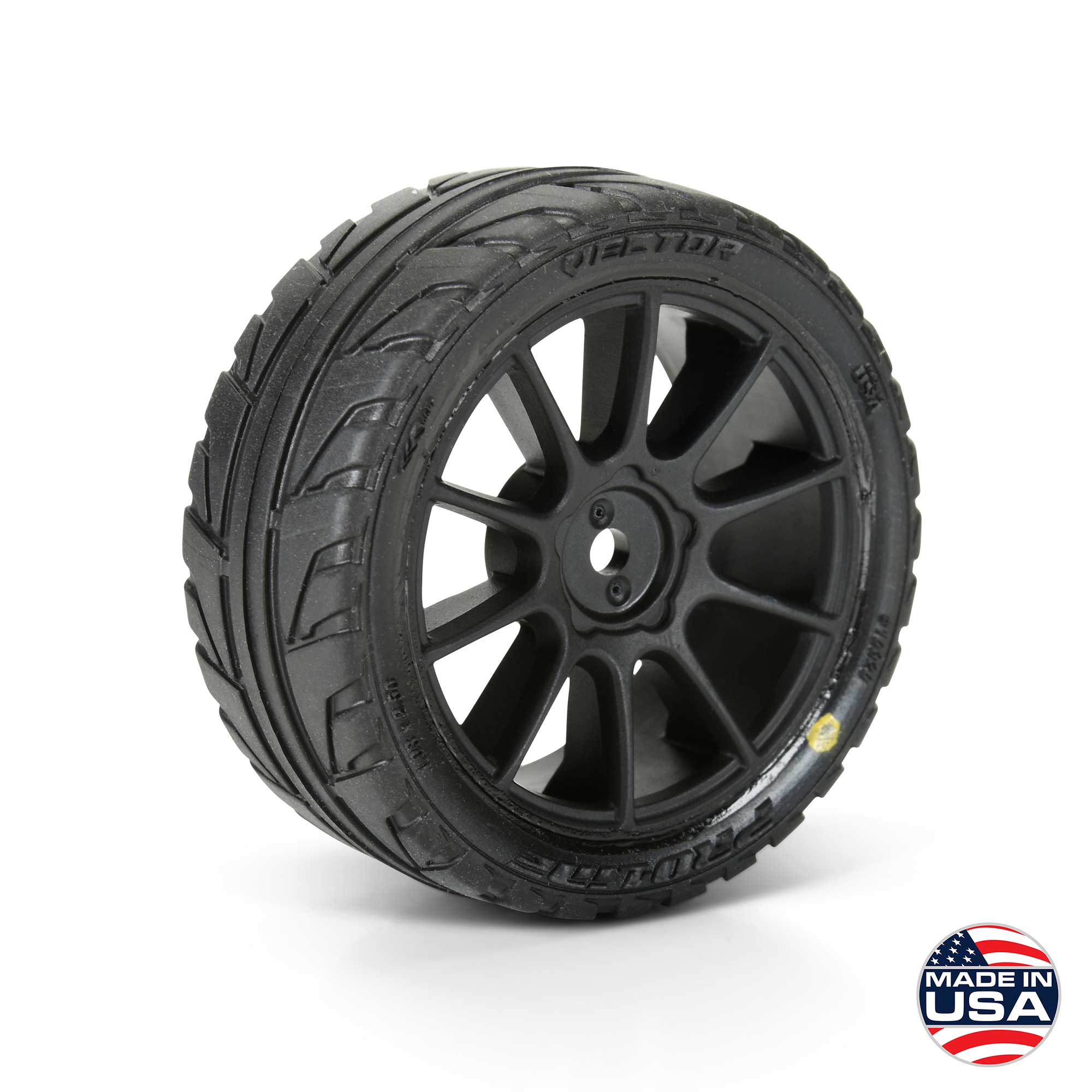 1/14 Vector Tire MTD 12mm Black Velocity Wheel (4): ARRMA TYPHON GROM
