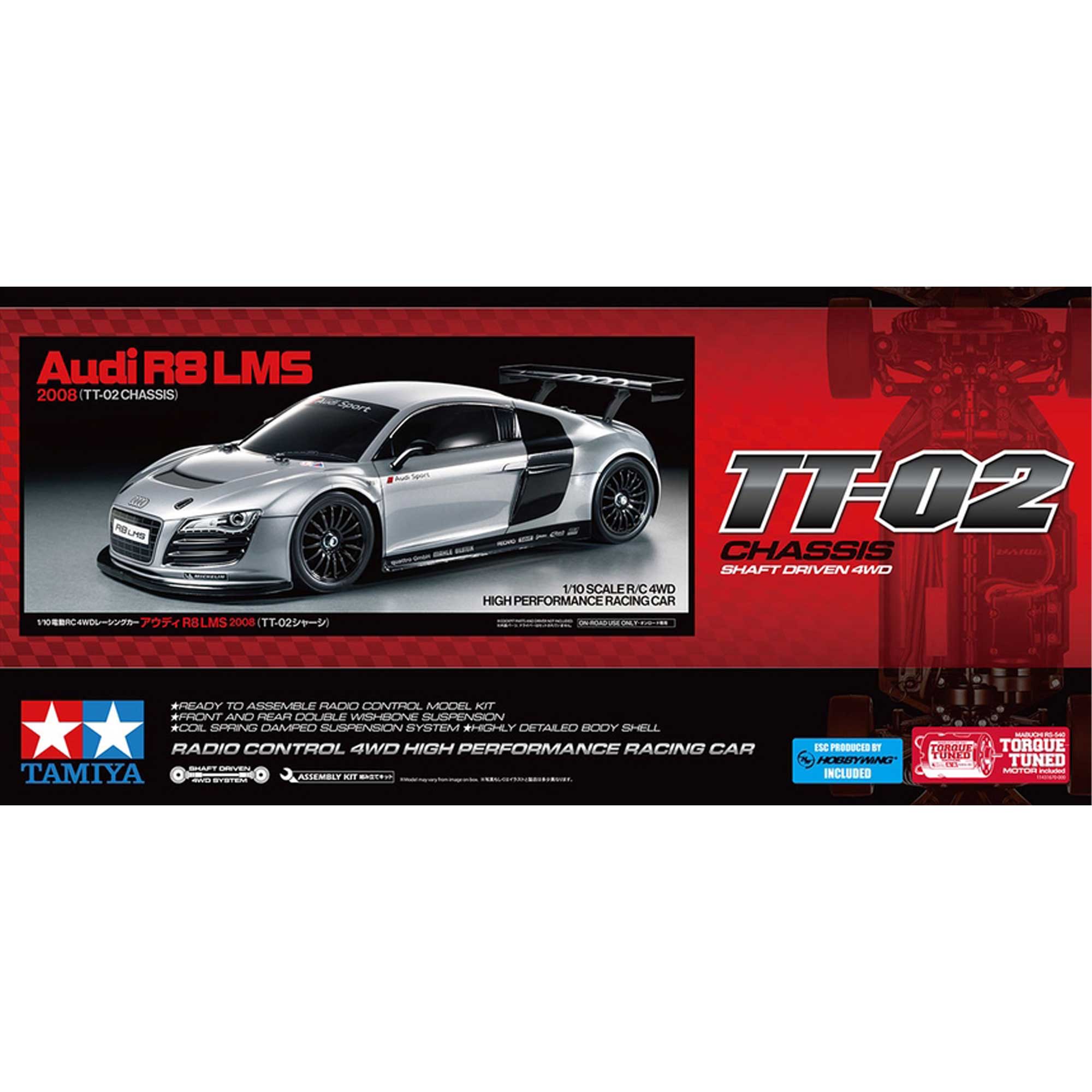 1/10 2008 Audi R8 LMS TT-02 4x4 Touring Car Kit