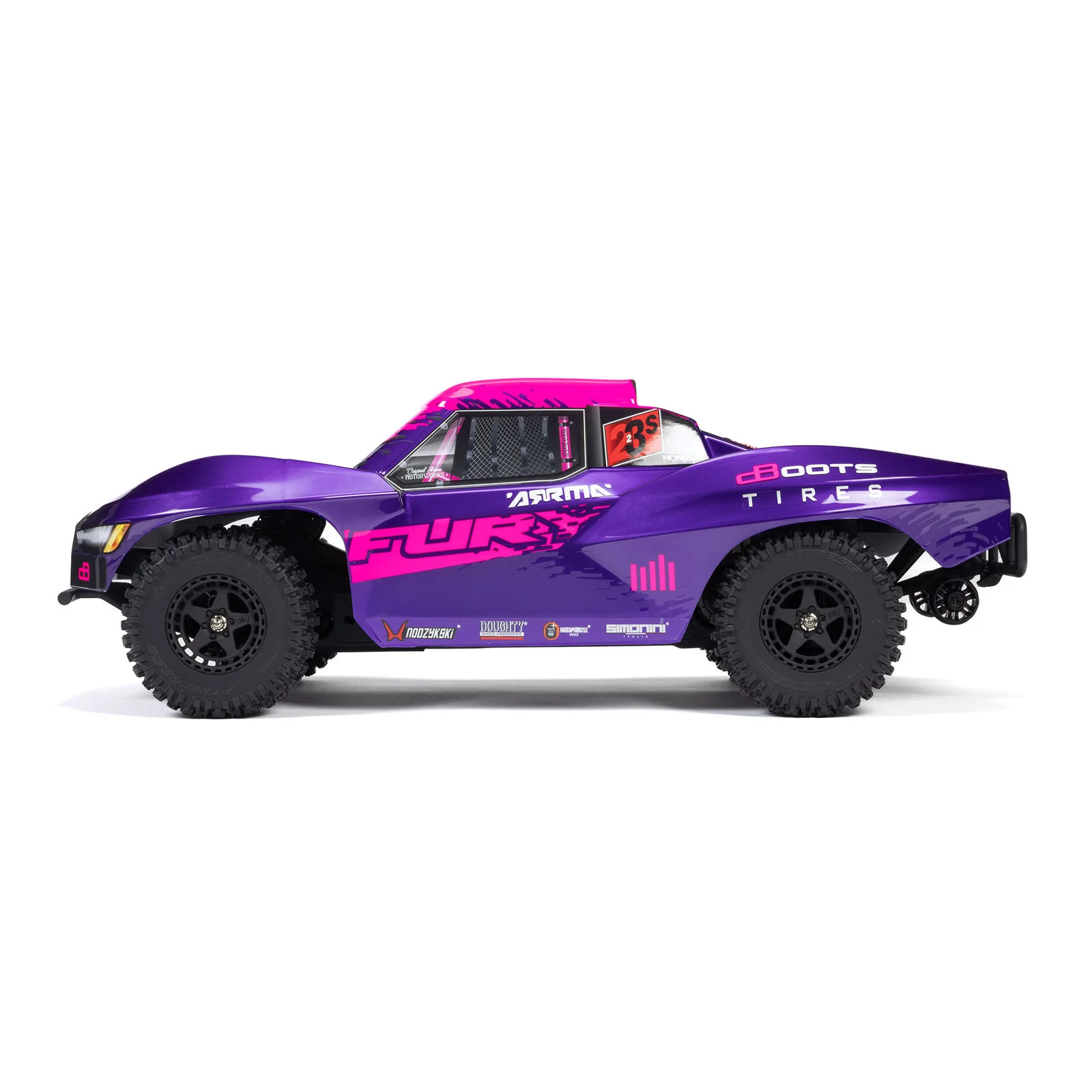 ARRMA 1/10 FURY 2wd 223S BLX Brushless Short Course Truck RTR with DSC, Purple
