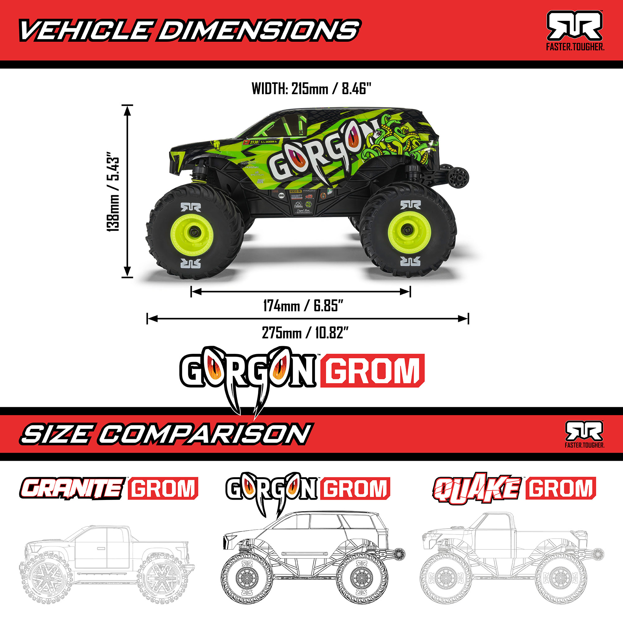 1/16 ARRMA GORGON GROM (Battery & Charger Included)