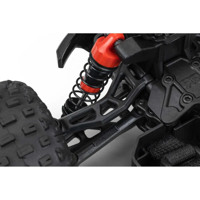 ARRMA 1/18 GRANITE GROM MEGA 380 Brushed 4X4 Monster Truck RTR with Battery & Charger, Red