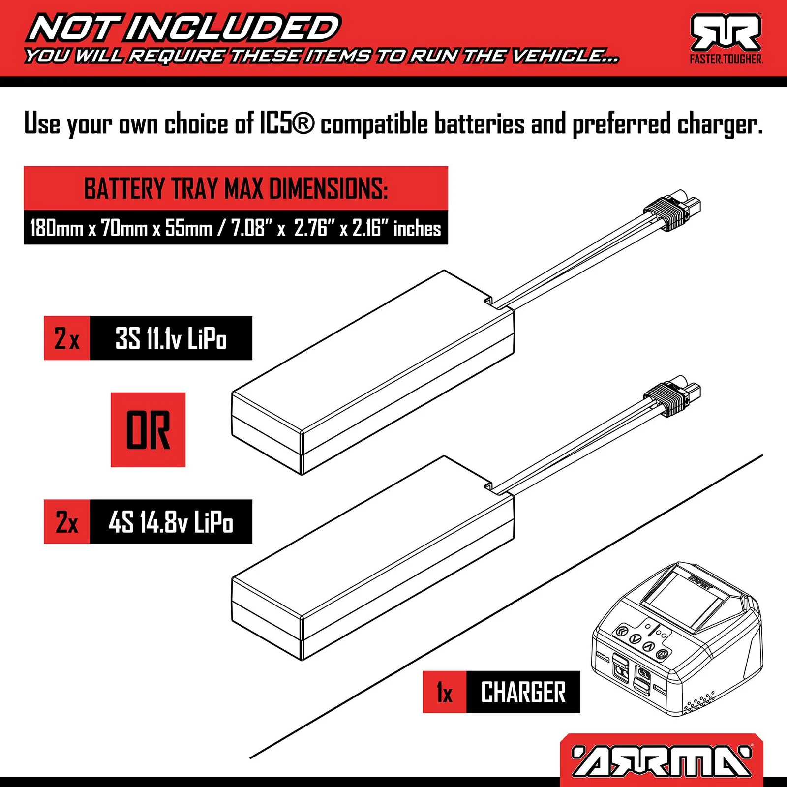 ARRMA 1/7 LIMITLESS 8S AVC 4X4 RTR Brushless Street Speed, Red/Black 120MPH