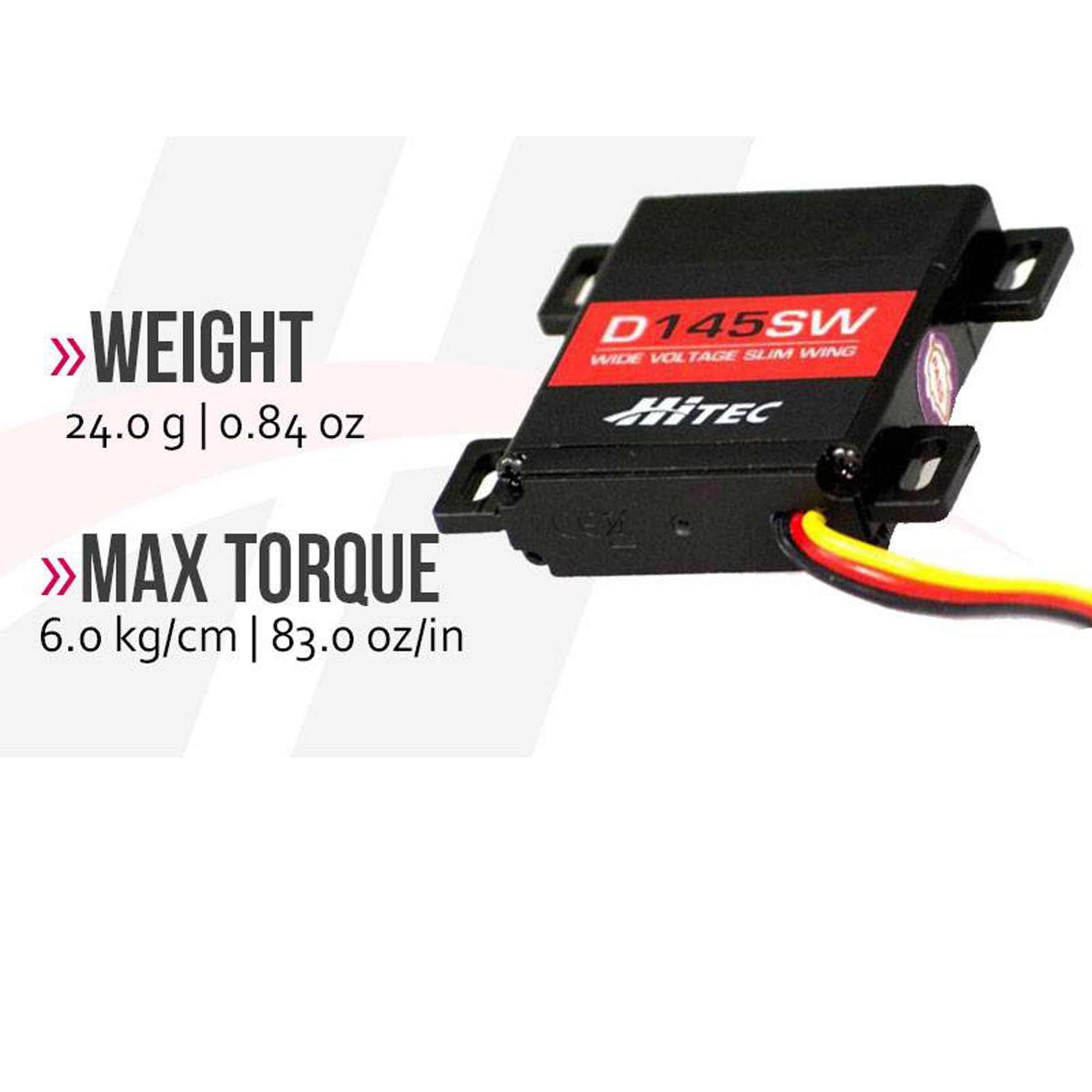 D145SW Thin Digital Voltage Steel Gear Slim Wing Servo