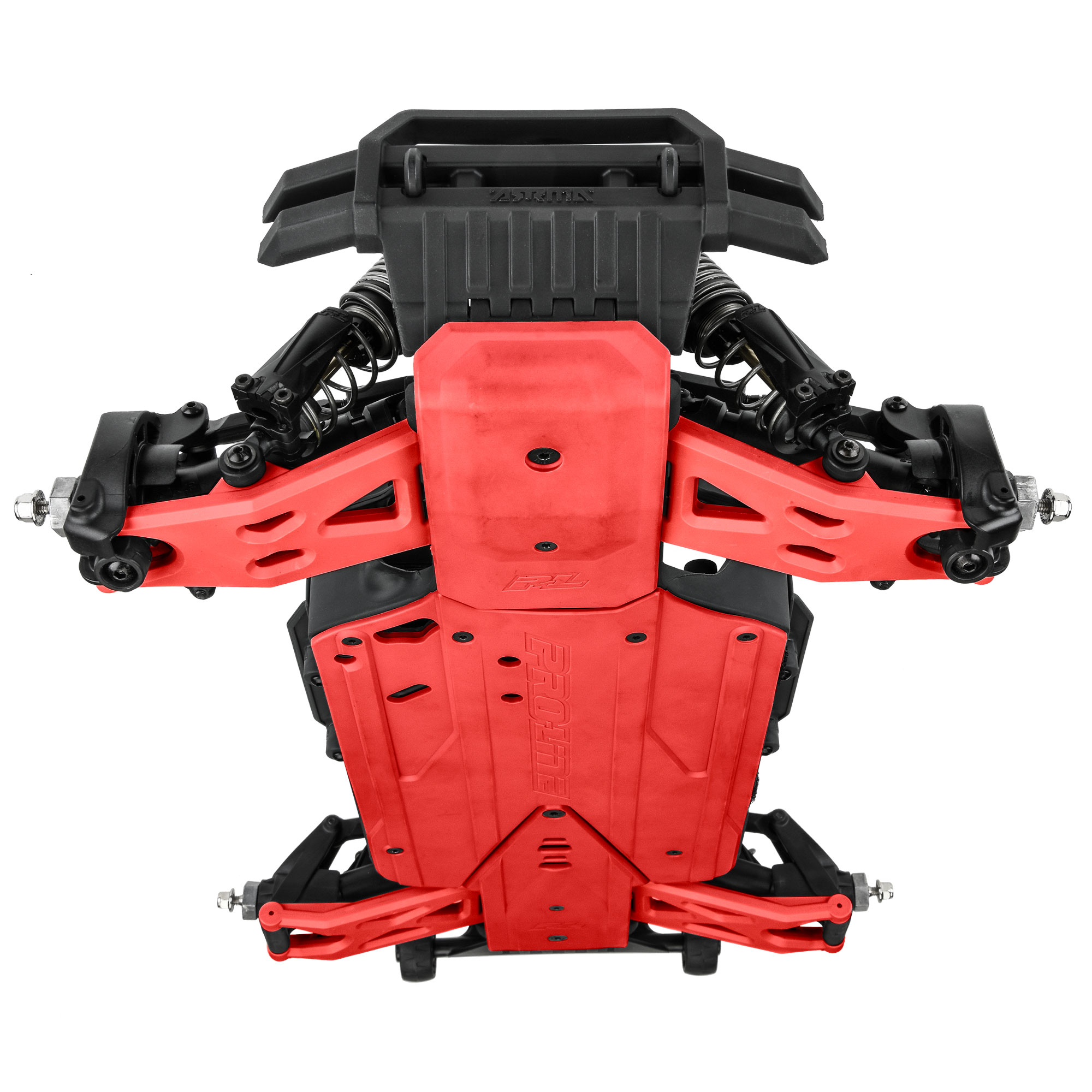 Bash Armor Rear Suspension Arms (Red) for ARRMA 3S Vehicles