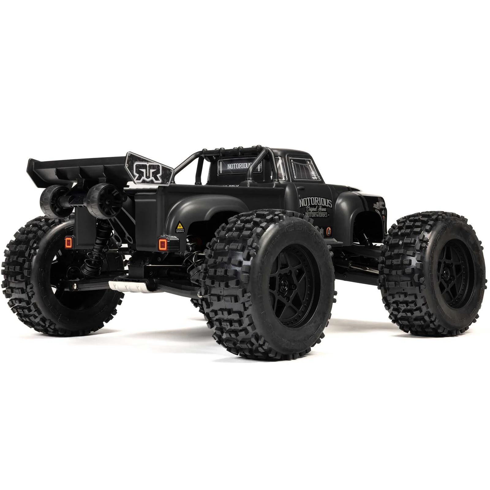 ARRMA 1/8 NOTORIOUS 6S V6 4X4 BLX Brushless Stunt Truck RTR, Black
