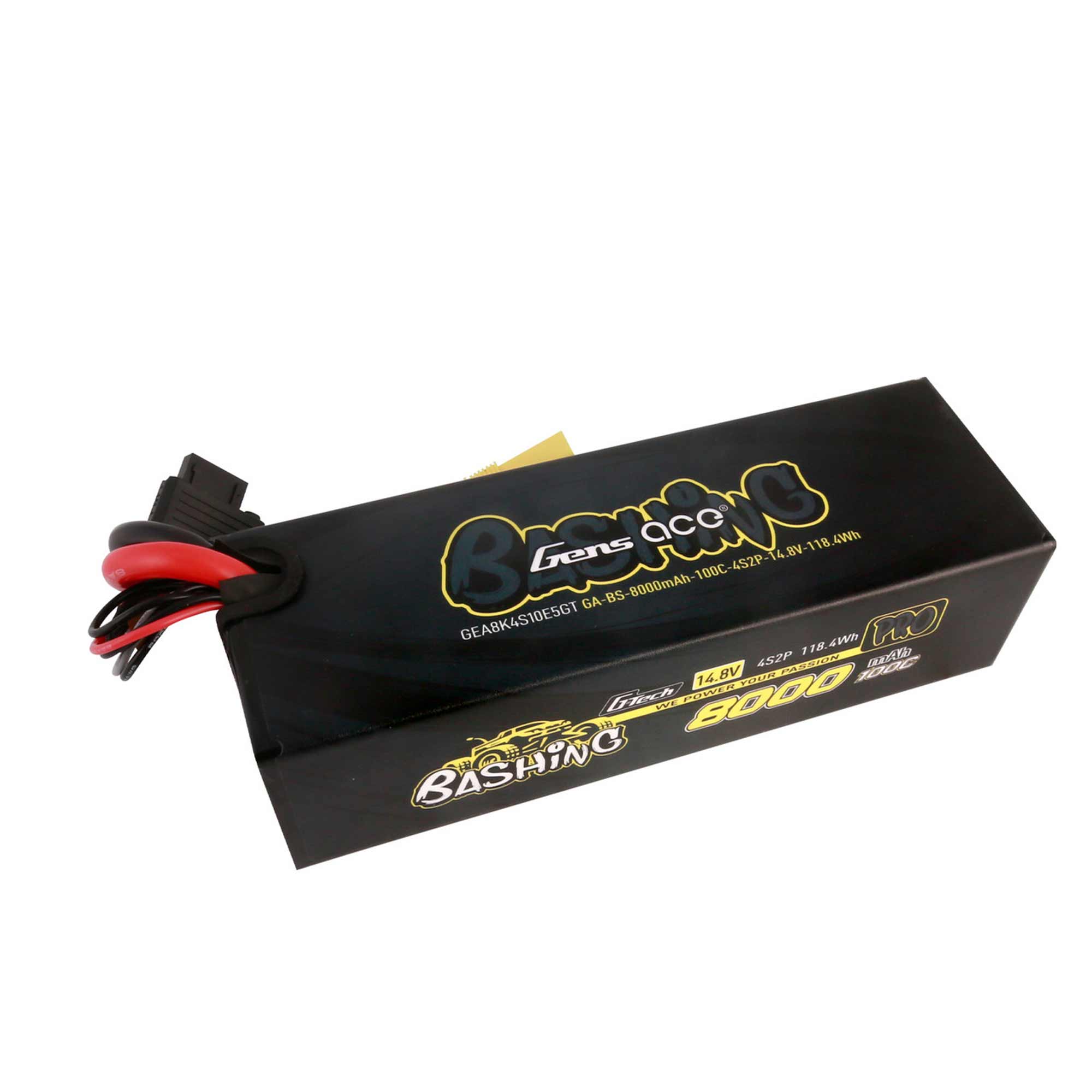 14.8V 8000mAh 4S 10C G-Tech Bashing Hardcase Lipo Battery: EC5
