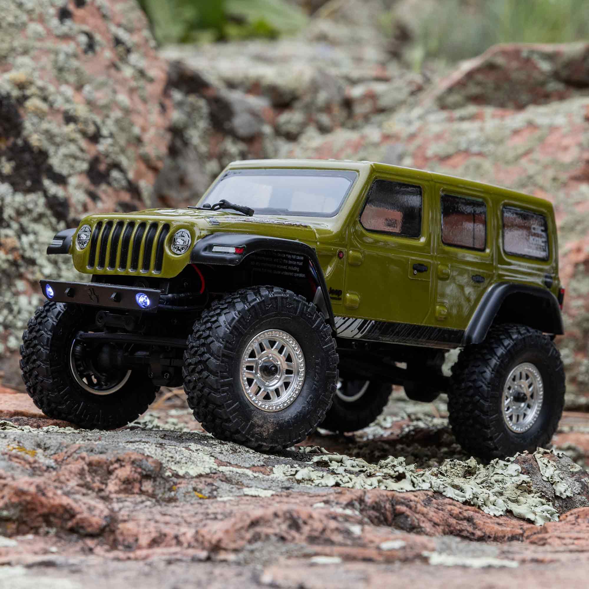 1/24 SCX24 2019 Jeep Wrangler JLU CRC 4X4 RTR Brushed Rock Crawler (Battery & Charger Included), Gray