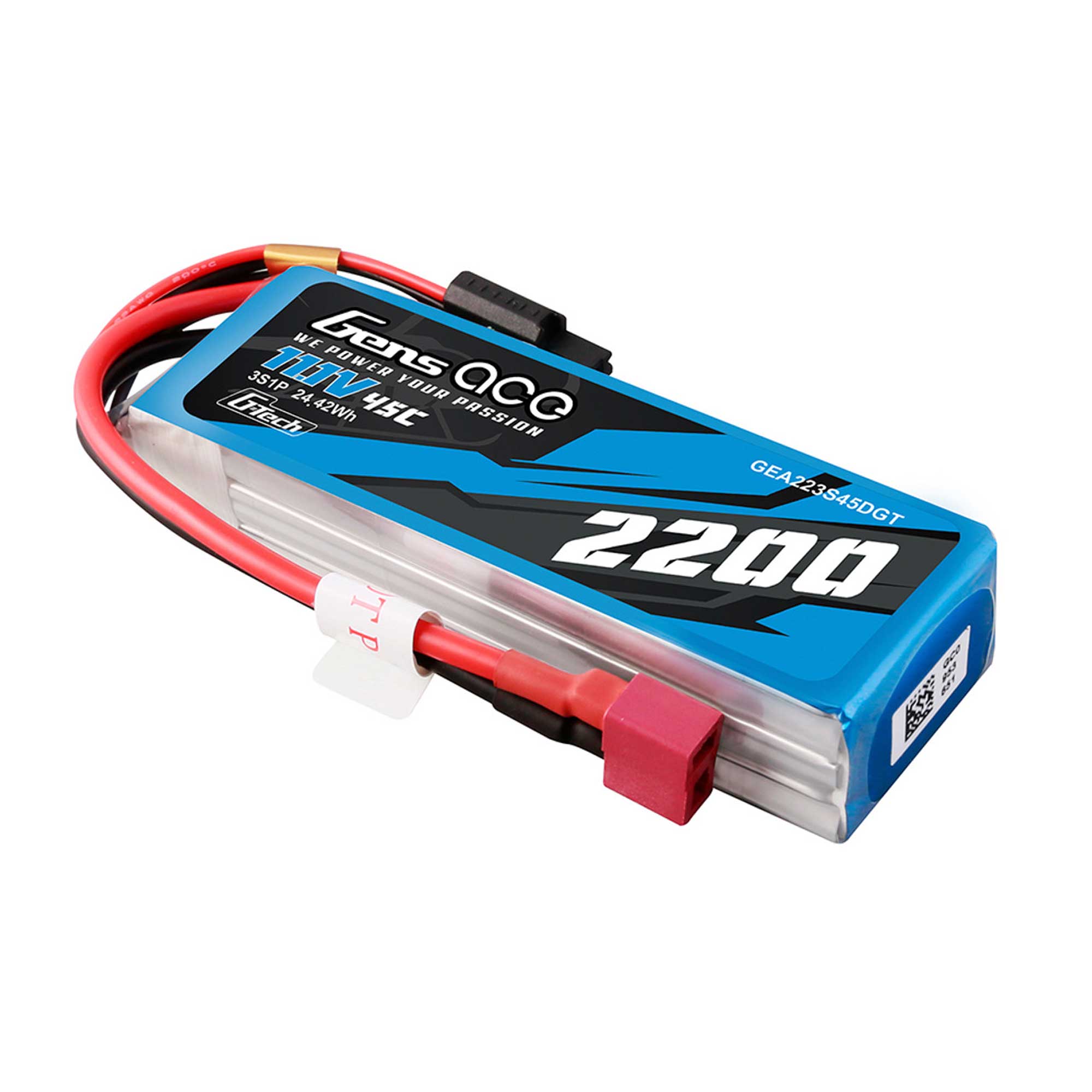 11.1V 2200mAh 45C G-Tech LiPo Battery: Deans
