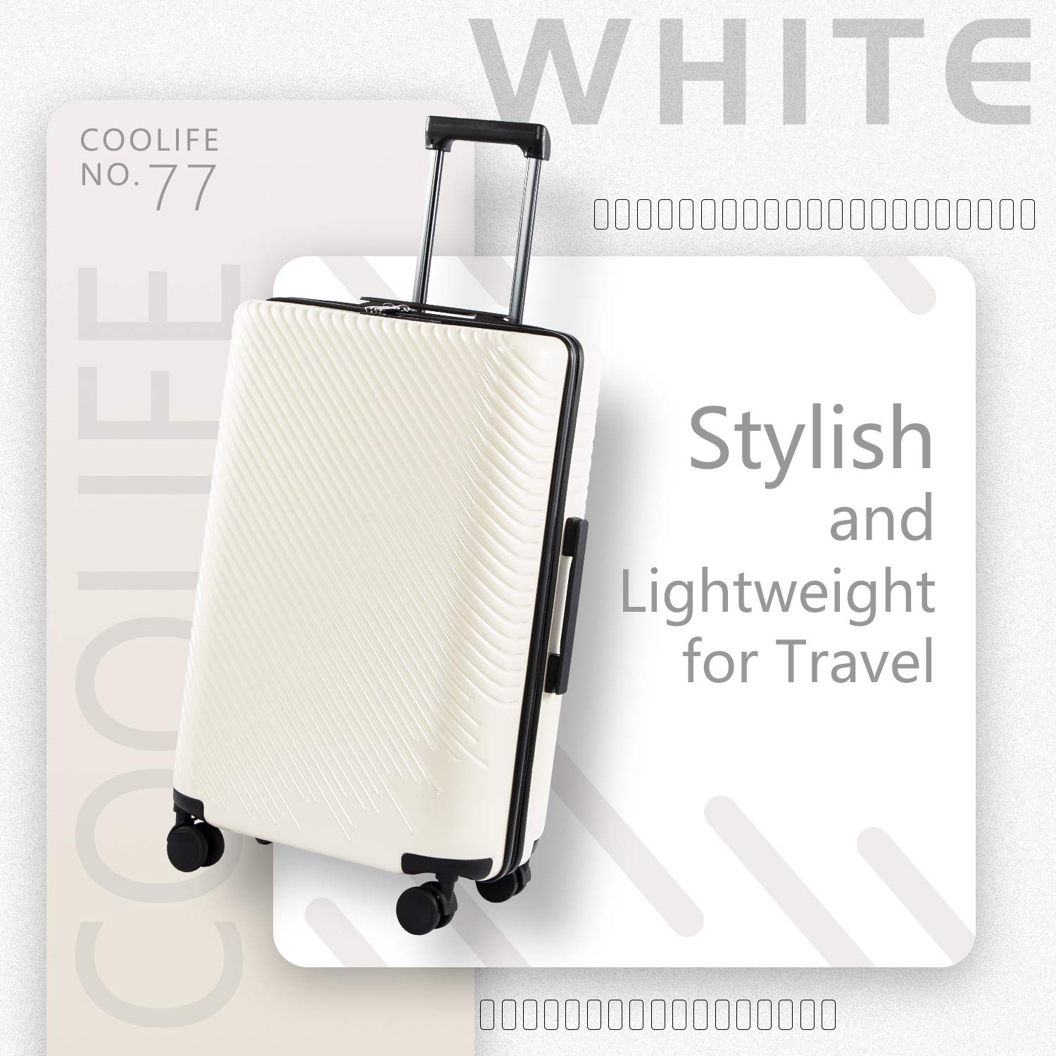 Luggage 3 Piece Sets PC+ABS Spinner Suitcase carry on Fashion