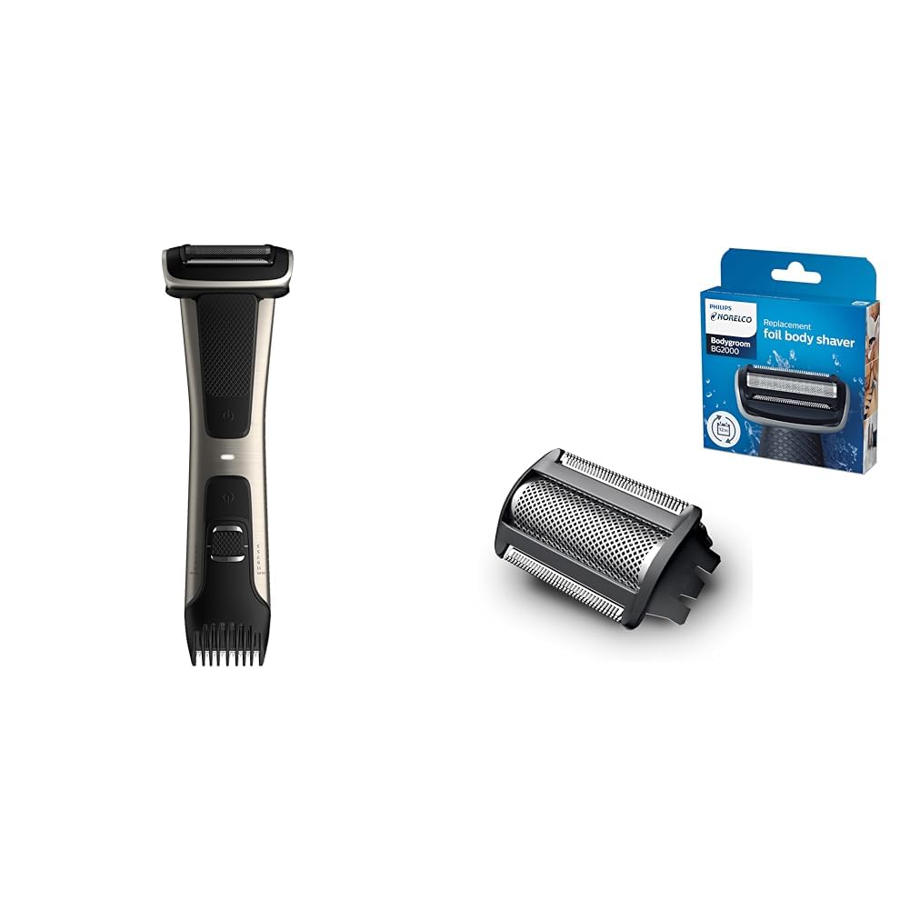 Philips Norelco Bodygroom 7000 Series. Showerproof Groin and Body Trimmer for Men. Precise Body Grooming. Adjustable Comb. Safe Even Below The Belt. 80 Min. Runtime. Model BG7030/49