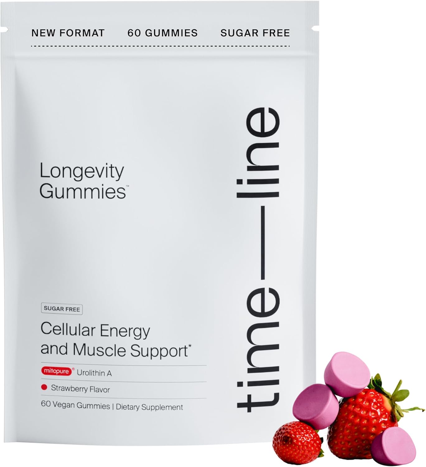 Timeline Mitopure Urolithin A Supplement Gummies - Clinically Proven Support for Healthy Aging and Cellular Renewal - Mitoceutical for Muscle Strength and Longevity