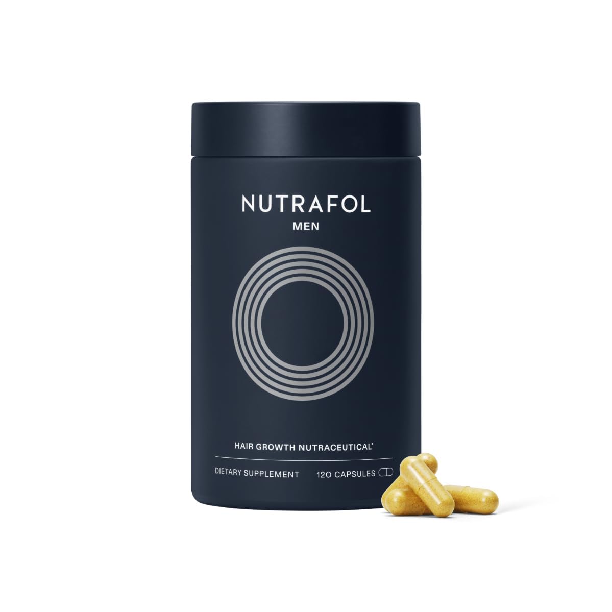 Nutrafol Men's Hair Growth Supplements. Clinically Tested for Visibly Thicker Hair and Scalp Coverage. Dermatologist Recommended - 1 Month Supply