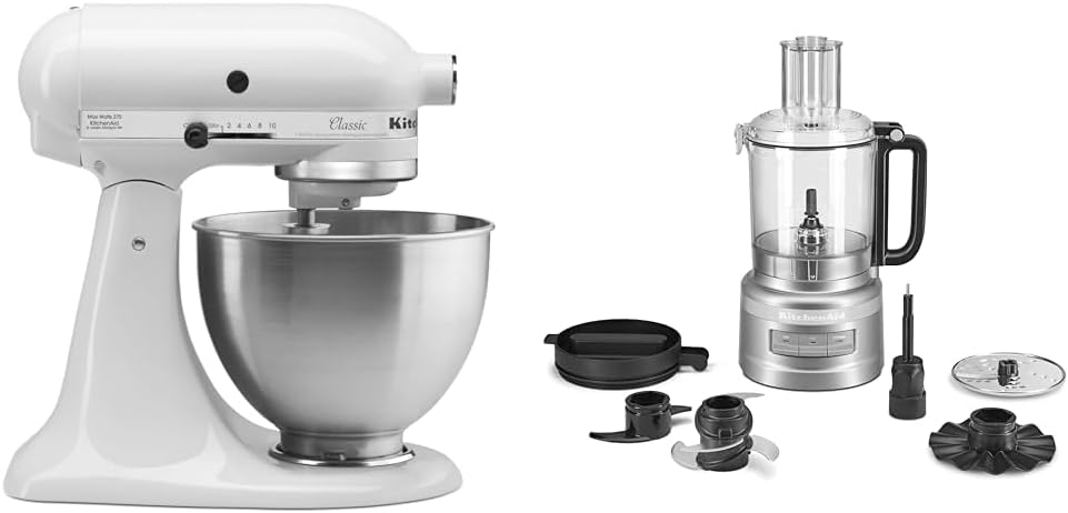 KitchenAid Classic Series 4.5 Quart Tilt-Head Stand Mixer K45SS. White