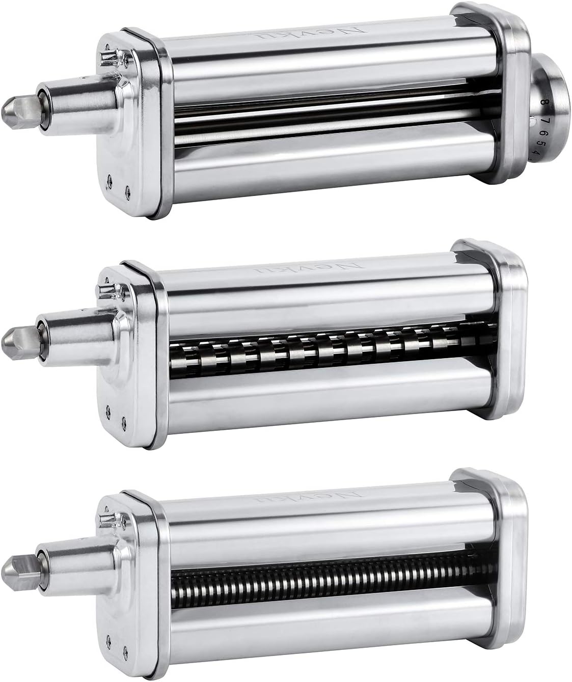 Pasta Maker Attachments Set for all KitchenAid Stand Mixer. including Pasta Sheet Roller. Spaghetti Cutter. Fettuccine Cutter by Nevku