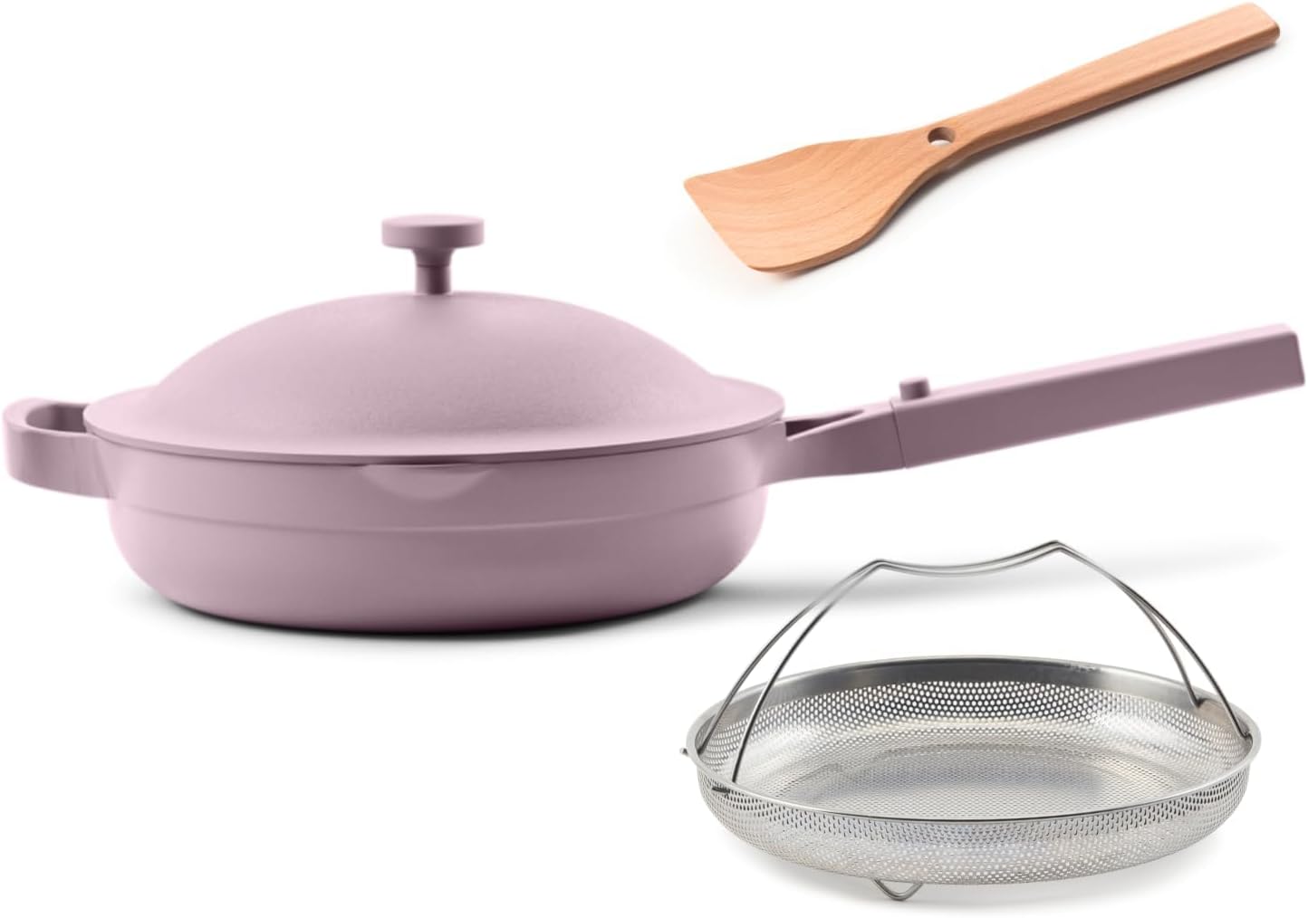 Our Place Always Pan 2.0-10.5” (2.6 Qt) Nonstick. Toxin-Free Ceramic Cookware | Patented 10-in-1 Aluminum Frying & Sauté Pan | Safe for Oven. Induction & All Cooktops up to 450°F | Steam