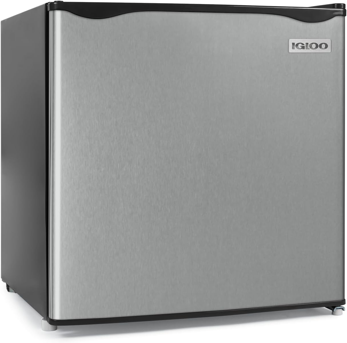Igloo 3.2 Cu.Ft. Single Door Compact Refrigerator with Freezer - Slide Out Glass Shelf. Perfect for Homes. Offices. Dorms - Platinum
