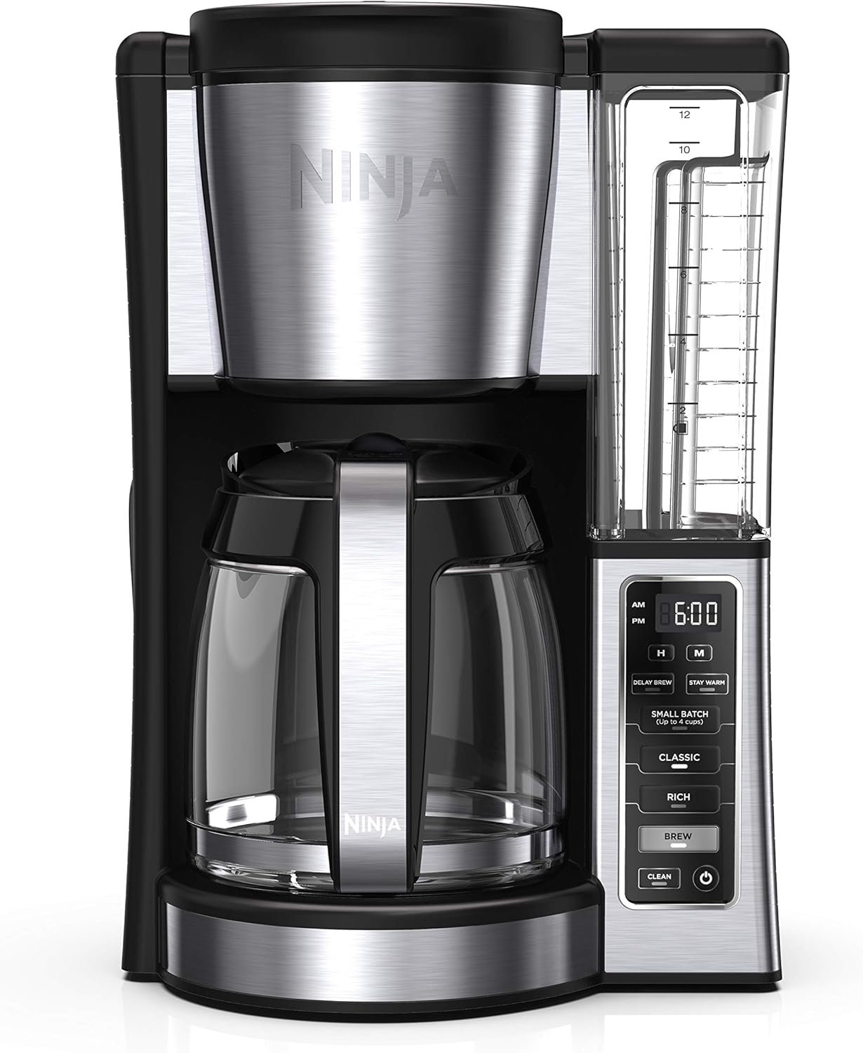 Ninja 12-Cup Programmable Coffee Brewer. 2 Brew Styles. Adjustable Warm Plate. 60oz Water Reservoir. Delay Brew - Black/Stainless Steel