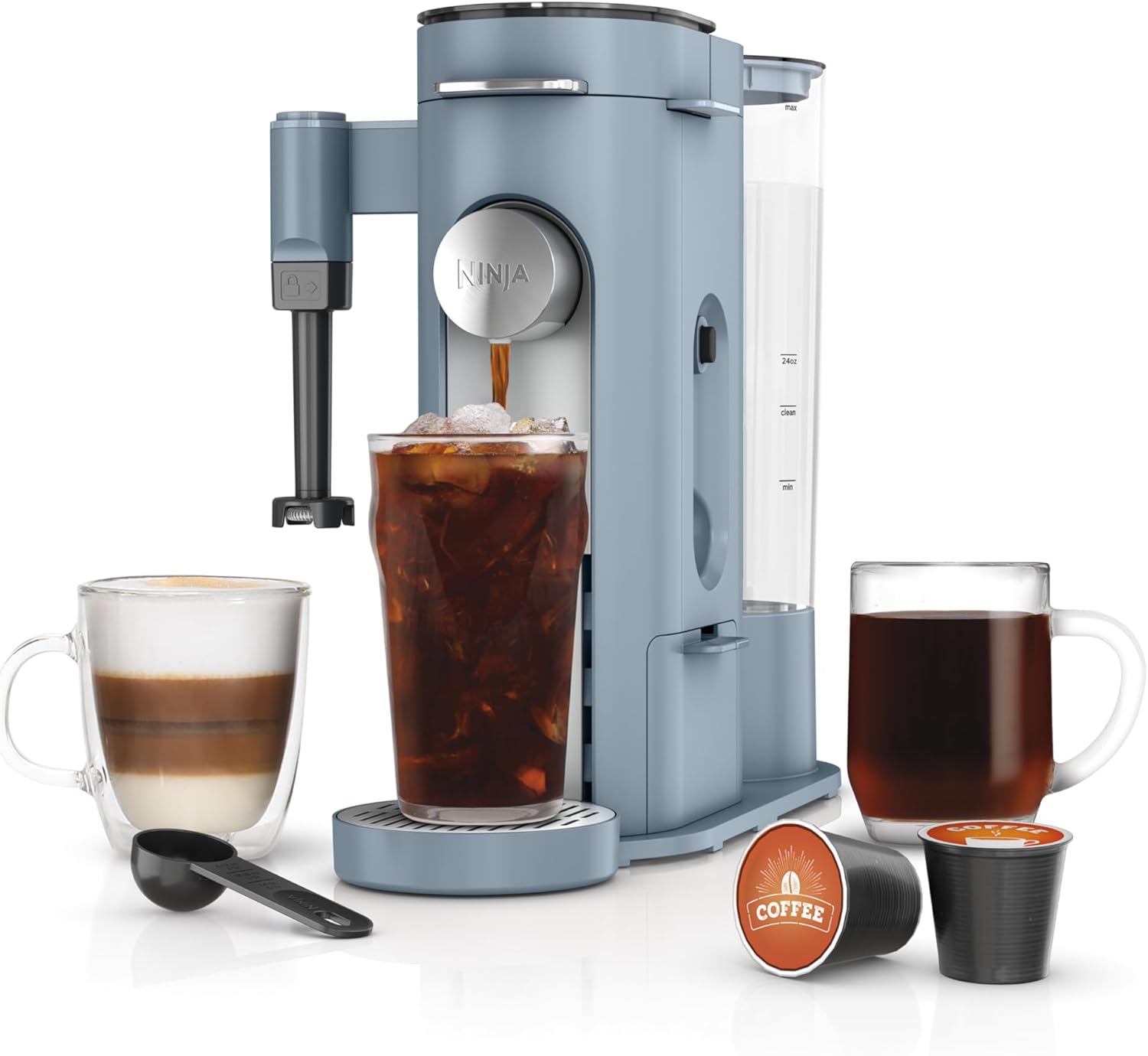 Ninja | Coffee Maker | Single Serve |Brew with Coffee Pods & Grounds| Compatible with K-Cup Coffee Pods | 4 Brew Styles. up to 24oz Cup Sizes & 56oz Removable Reservoir | Black | PB051