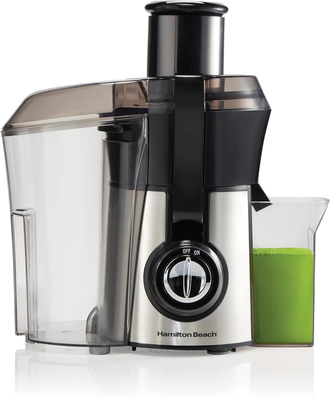 Hamilton Beach Juicer Machine. Big Mouth 3” Feed Chute for Whole Fruits and Vegetables. Easy to Clean. Centrifugal Extractor. Vegetable & Fruit Juicer. BPA Free. 800W Motor. Black