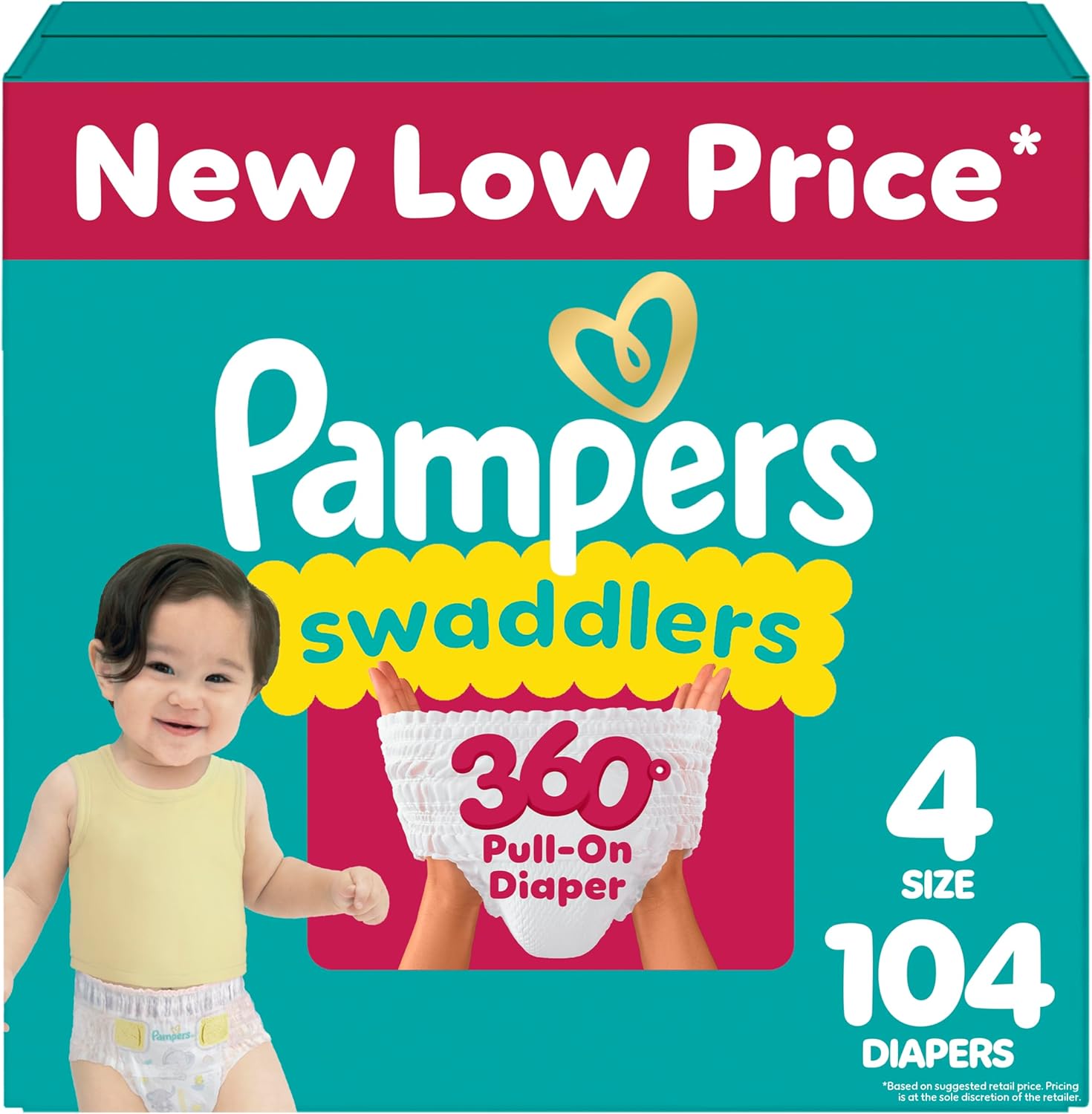 Pampers Diapers - Swaddlers 360 - Size 5. 116 Count. for up to 100% Leakproof Premium Skin Protection (Packaging May Vary)