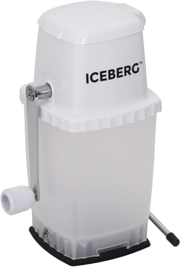 Iceberg Ice Crusher with Stainless Steel Blades and Suction Base. Manual Hand Crank Ice Breaker for Creating Drinks. BPA Free Portable Ice Crusher for Ice Platters. Coctails. and Much More
