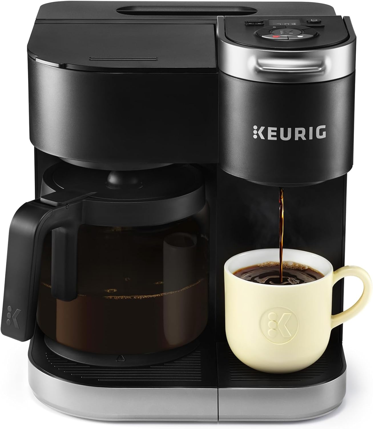 Keurig K-Duo Single Serve K-Cup Pod & Carafe Coffee Maker. with Multiple Brew Sizes. 60oz Removable Reservoir. Programmable Auto Brew Carafe. (Gen 1). Black