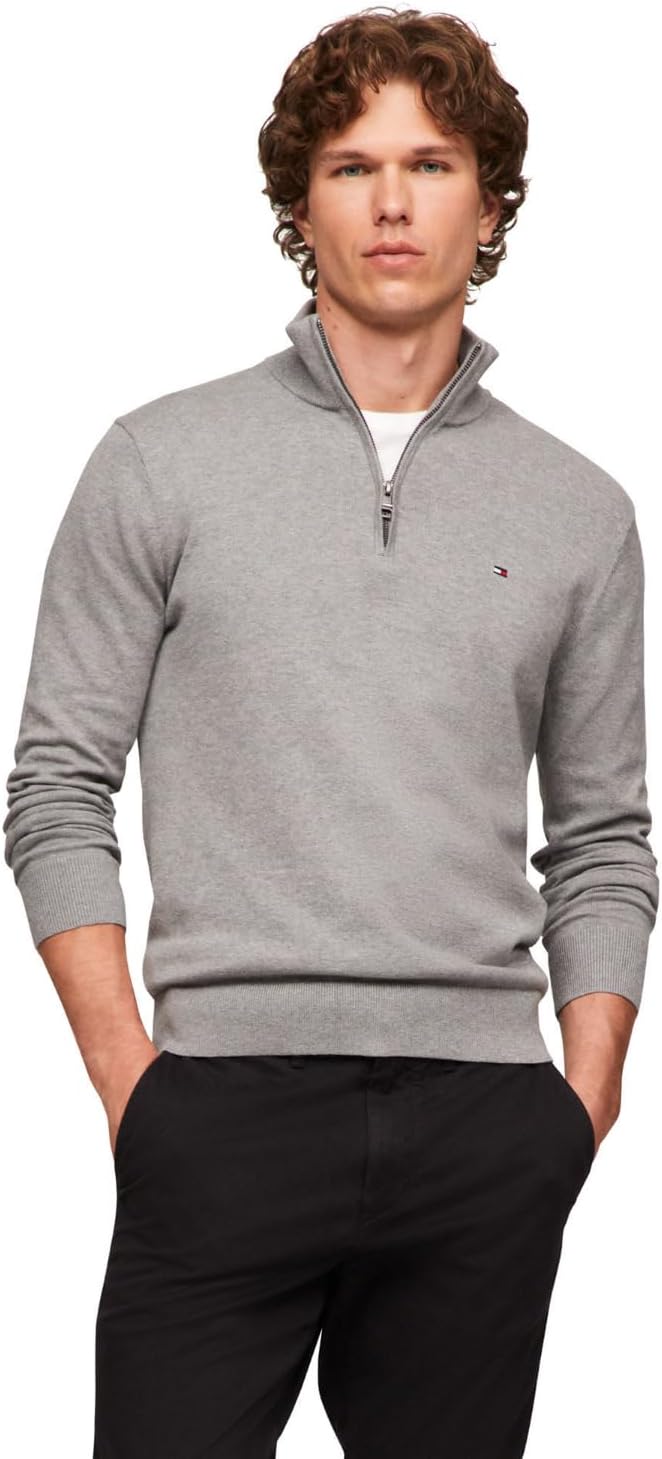 Tommy Hilfiger Men's Lightweight Pullover Quarter Zip Sweater