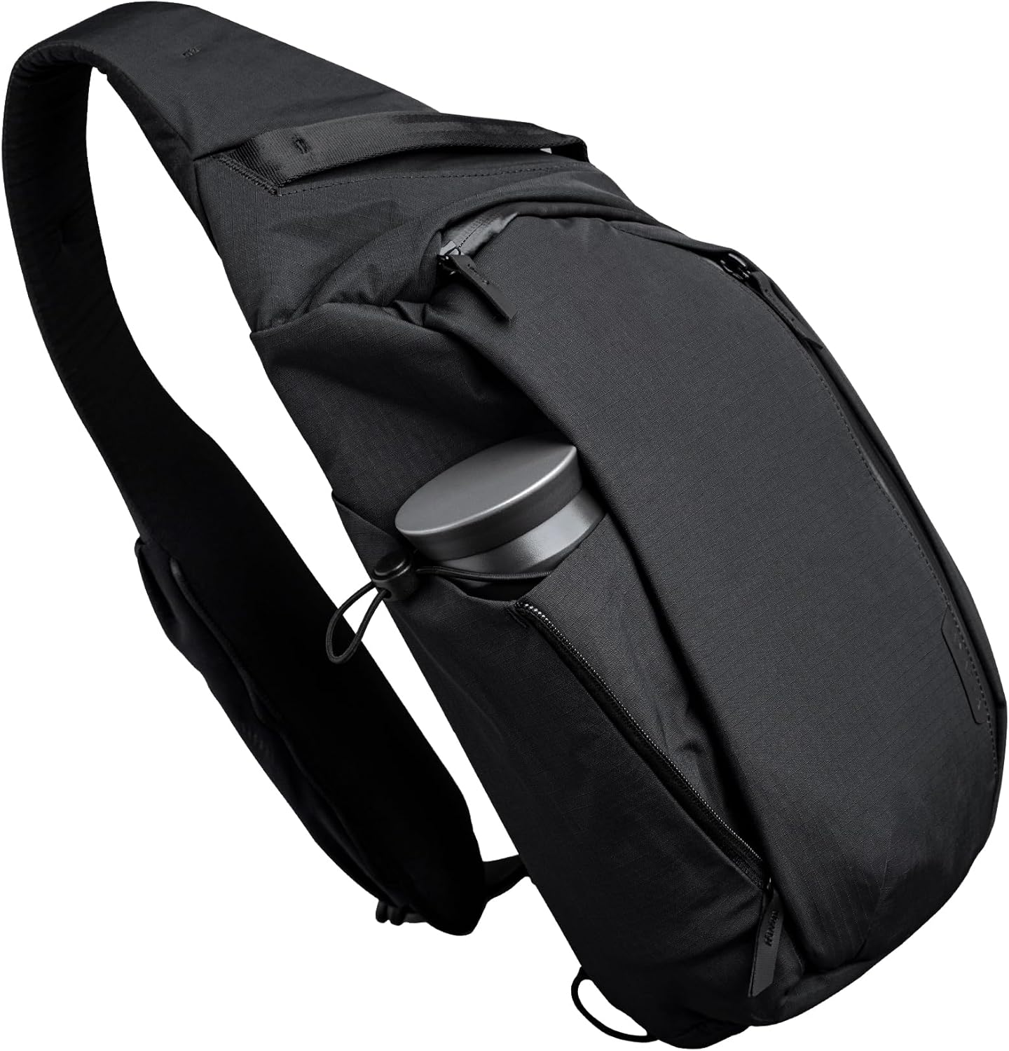 ALPAKA Metro Crossbody Left Shoulder 7.5L - Crossbody Bag Men.Sling Backpack - Fits 11" Tablet - Single Shoulder with YKK Zipper - Expandable Water Bottle Pocket - Phone Sleeve- Black Axoflux 210D