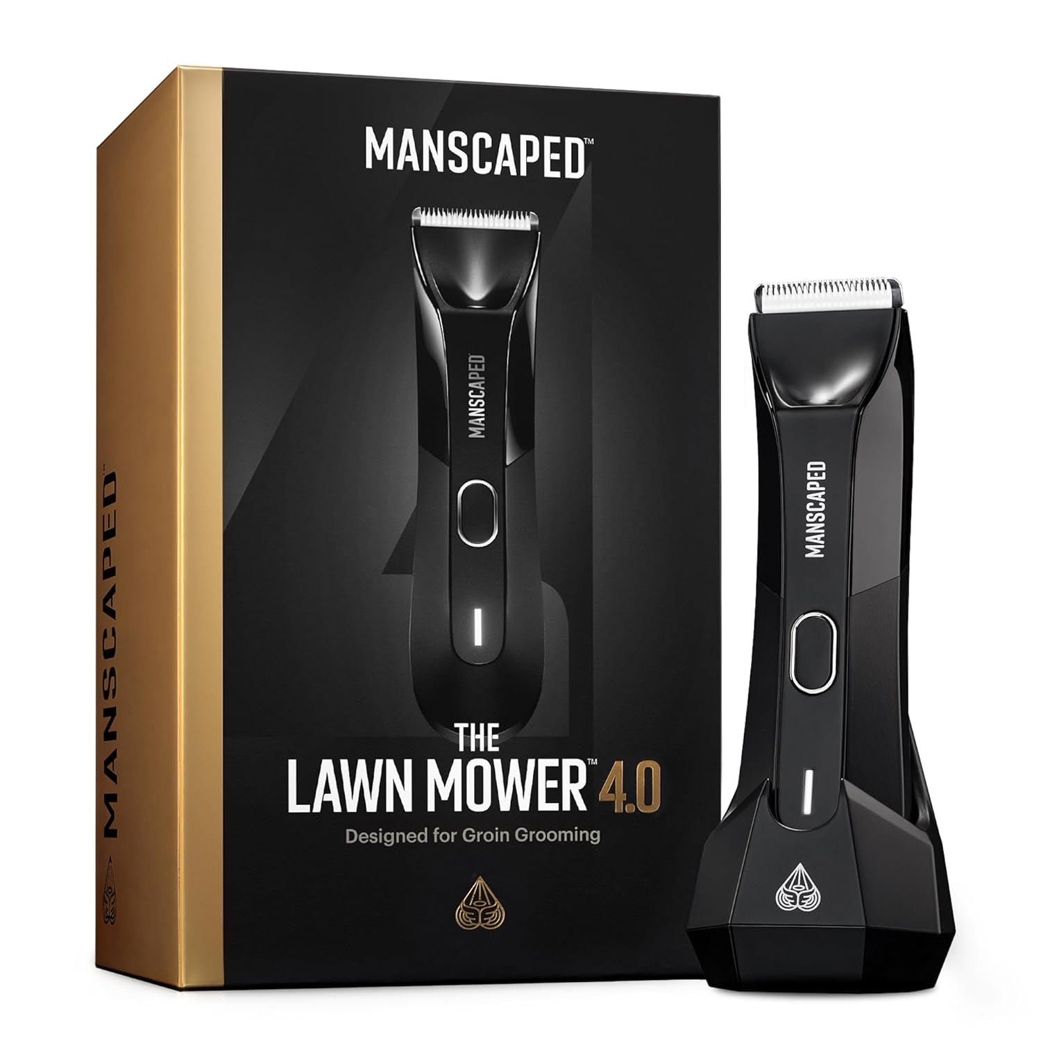 MANSCAPED® The Lawn Mower® 4.0. Electric Groin Hair Trimmer. Replaceable SkinSafe® Ceramic Blade Heads. Waterproof Wet/Dry Clippers. Rechargeable. Wireless Charging. Male Hygiene Grooming Razor